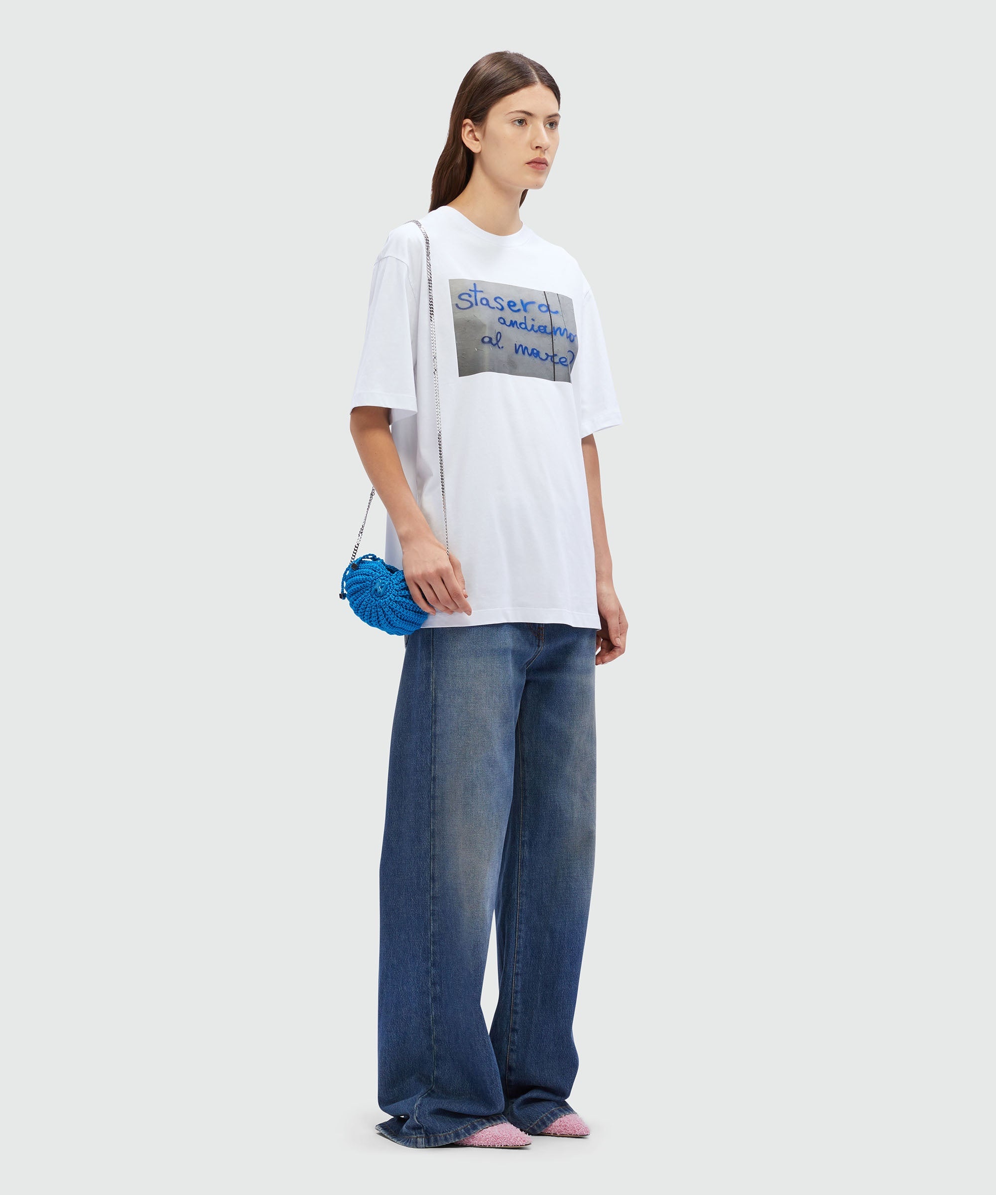 White cotton T-Shirt with MSGM quotes - 4