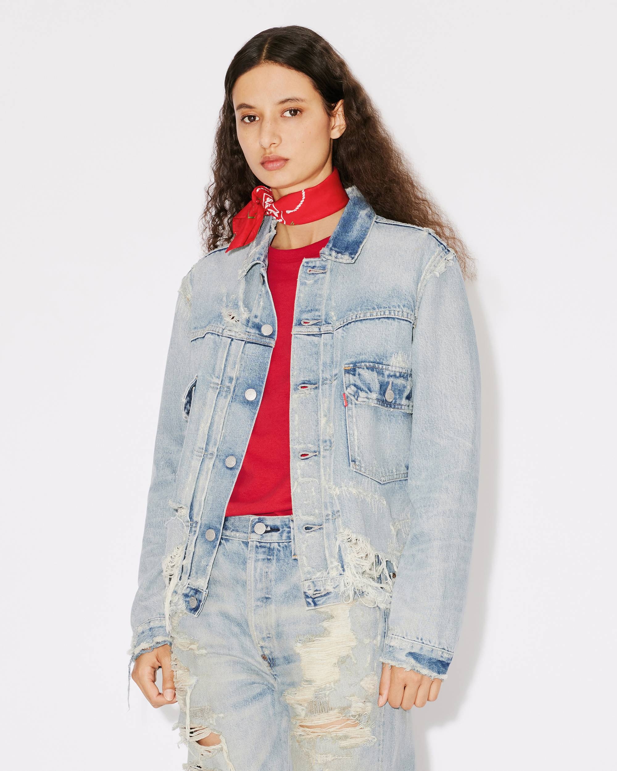 KENZO x LEVI'S® Type II distressed genderless denim trucker jacket - 3