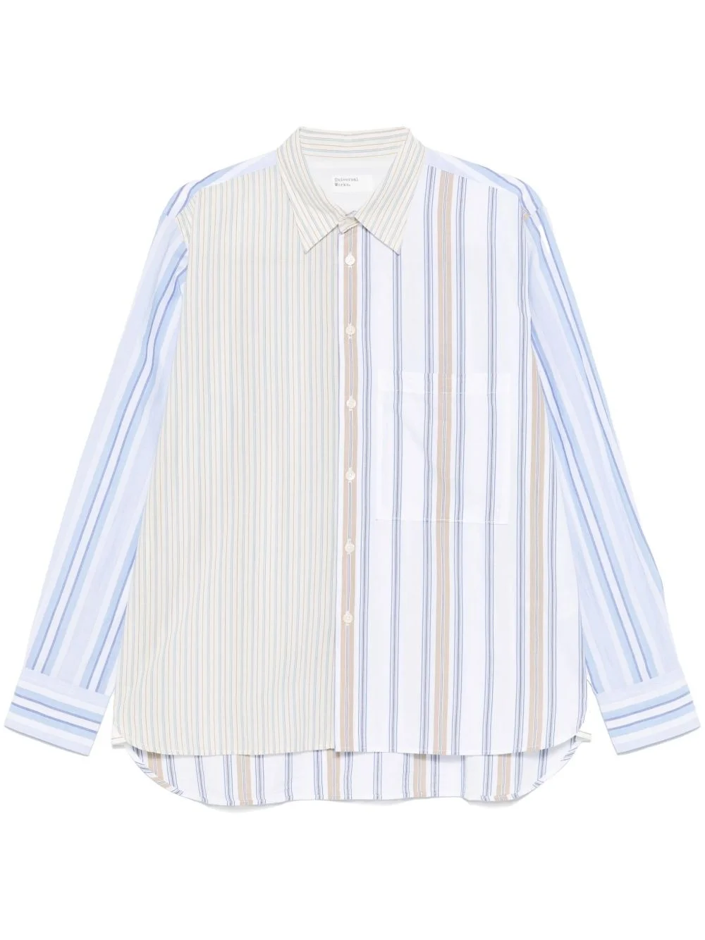 mixed-stripes shirt - 1