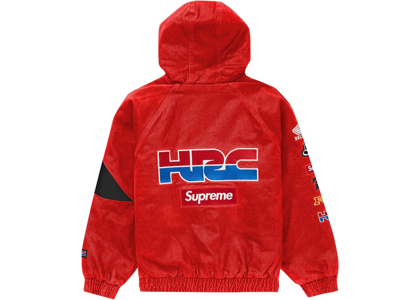 Supreme Honda Fox Racing Puffy Zip Up Jacket Red - 2