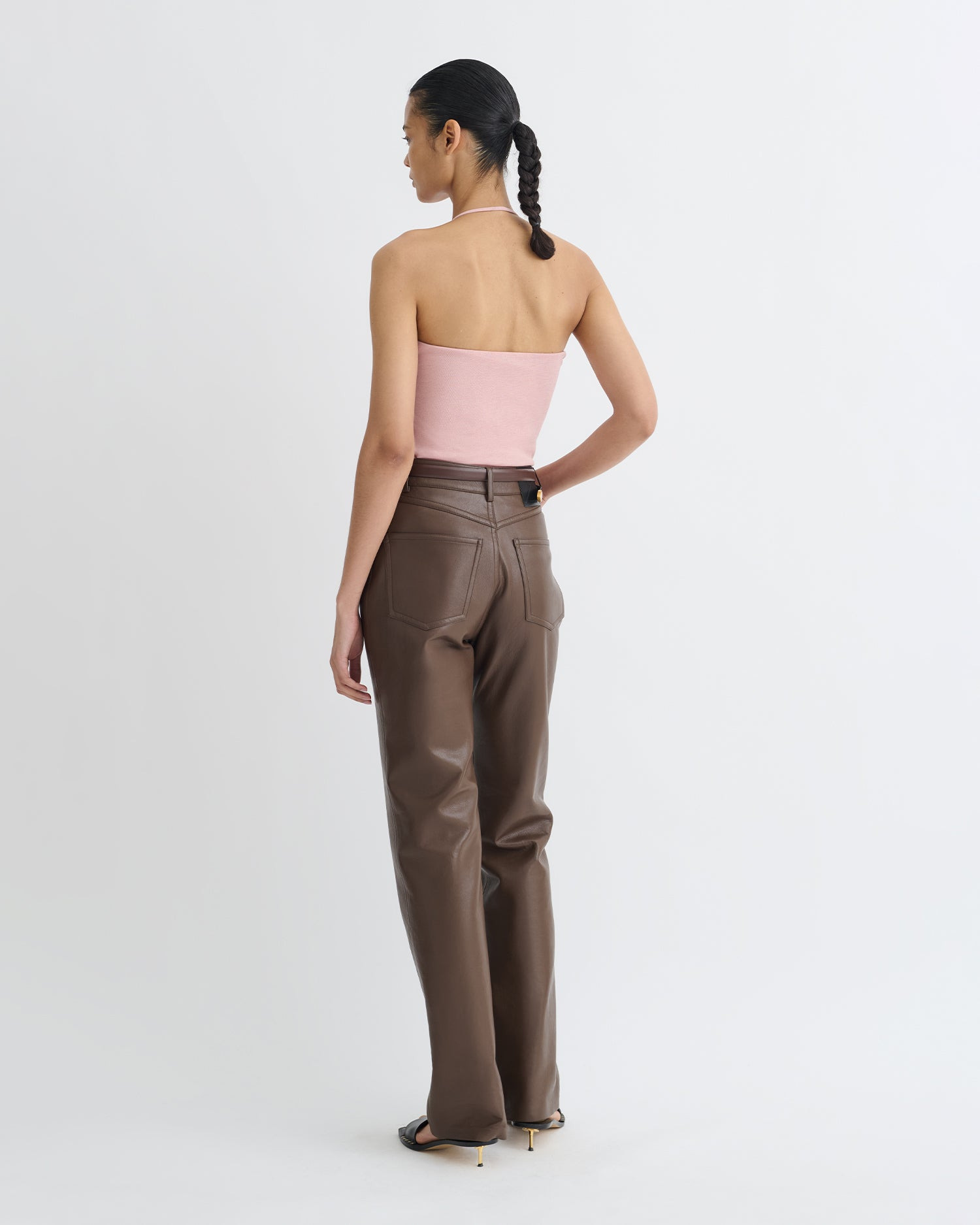 Halter Neck Mesh Jersey Top - 5