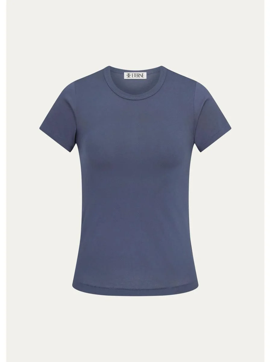 Fitted Crewneck Short-Sleeve T-Shirt - 1
