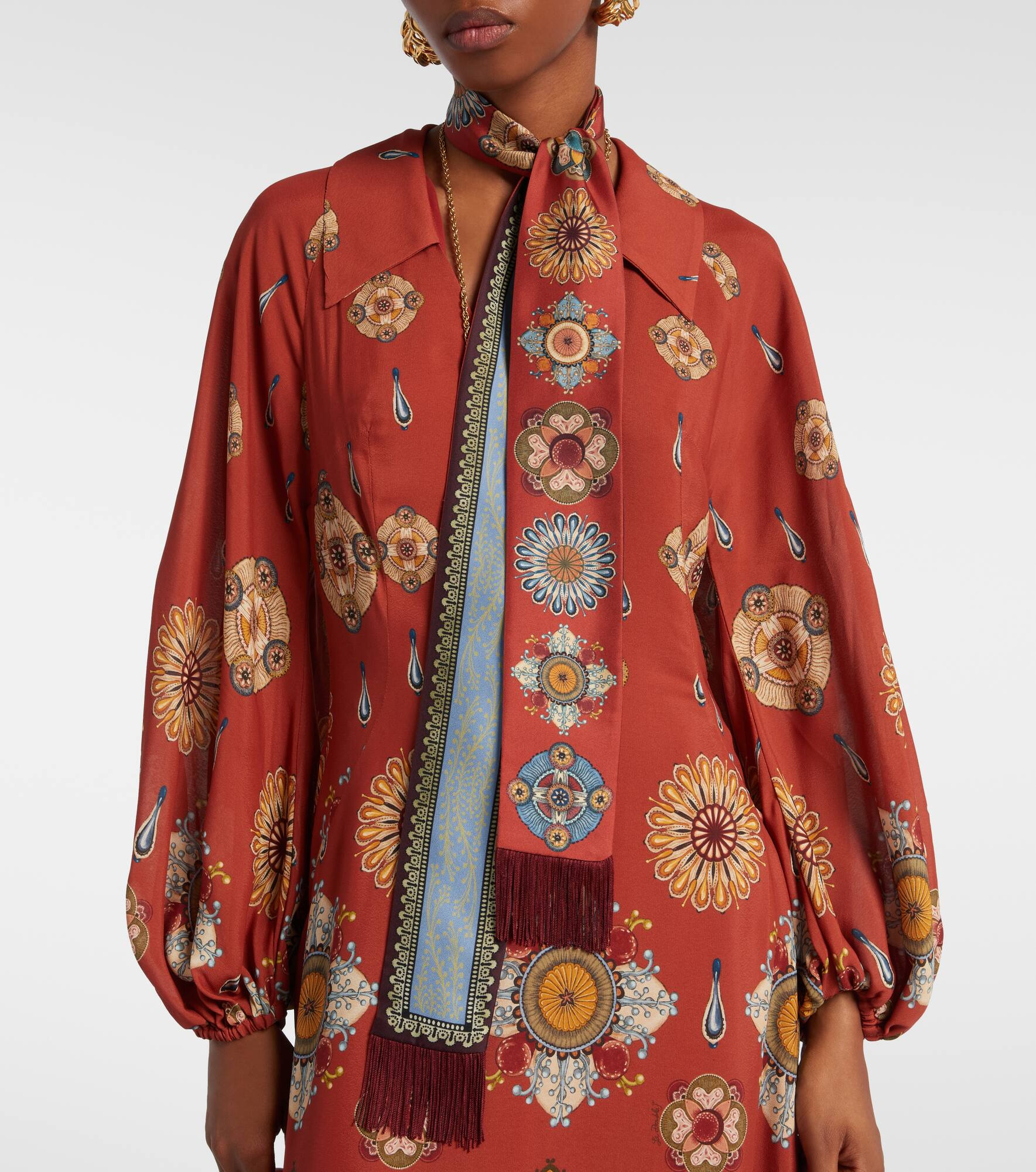 Printed silk twill scarf - 2