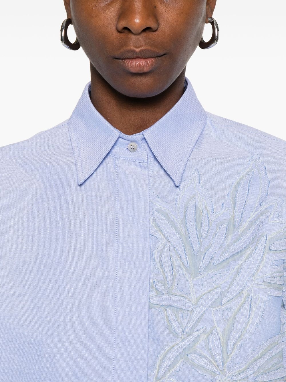 embroidered short-sleeve shirt - 5