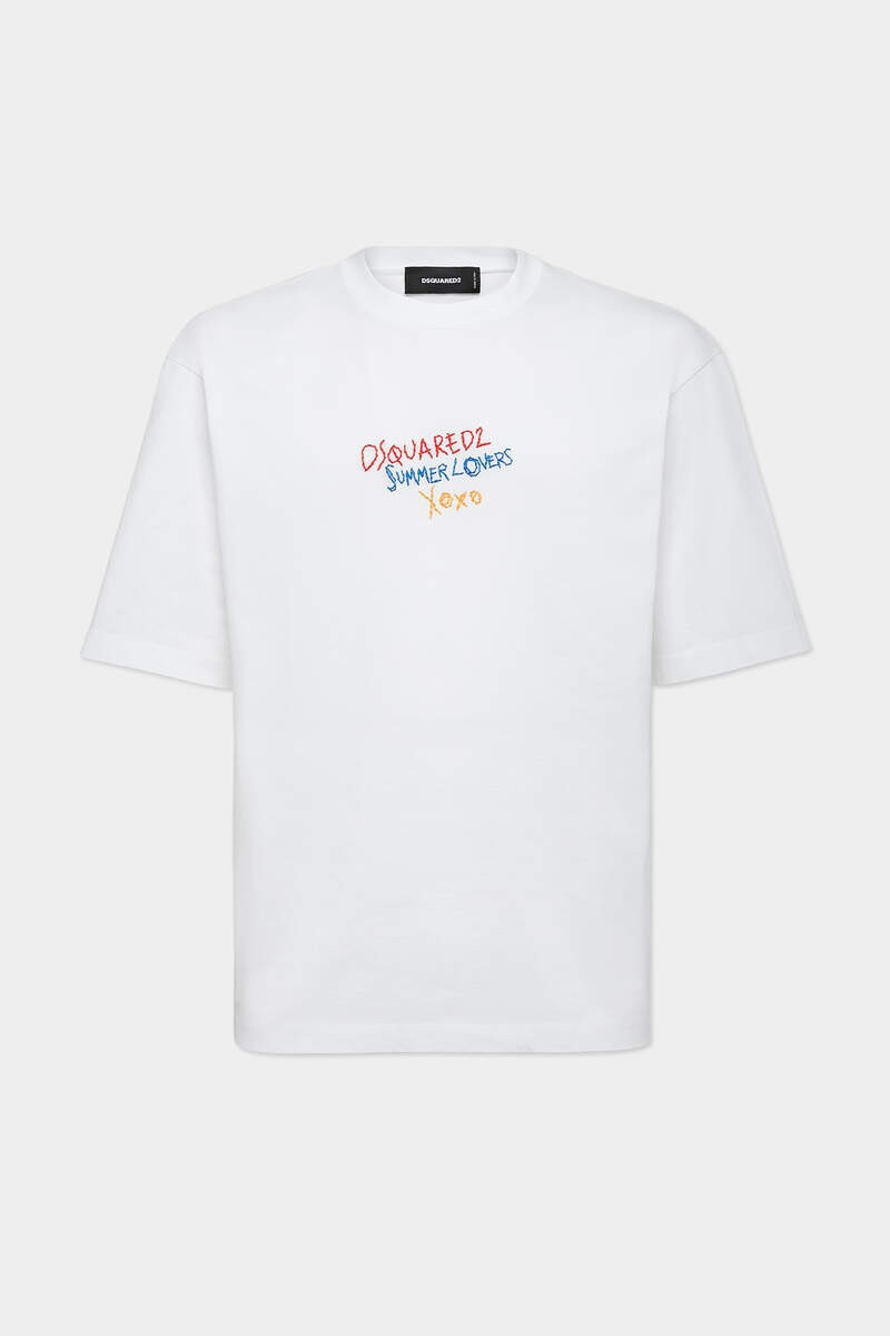 SUMMER LOVERS LOOSE FIT EMBROIDERED T-SHIRT 1