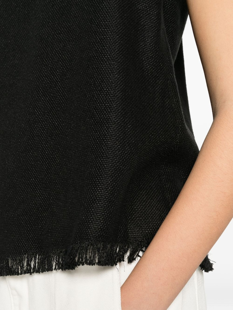 fringed-edge sleeveless top 5
