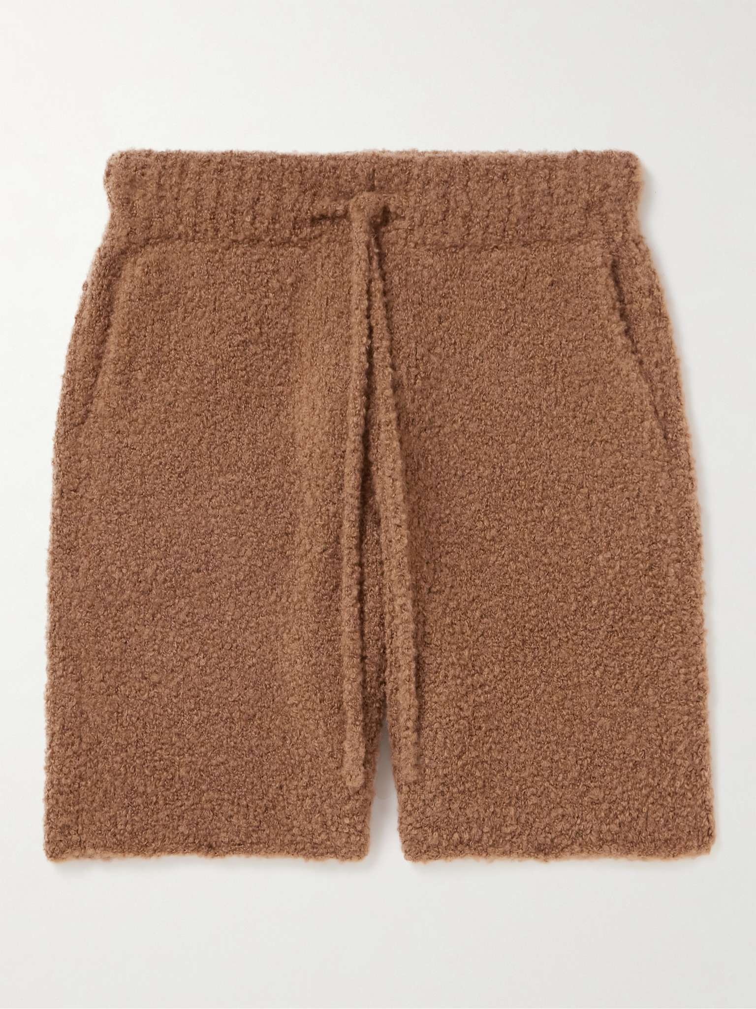 Straight-Leg Cashmere, Silk and Alpaca-Blend Bouclé Drawstring Shorts - 1