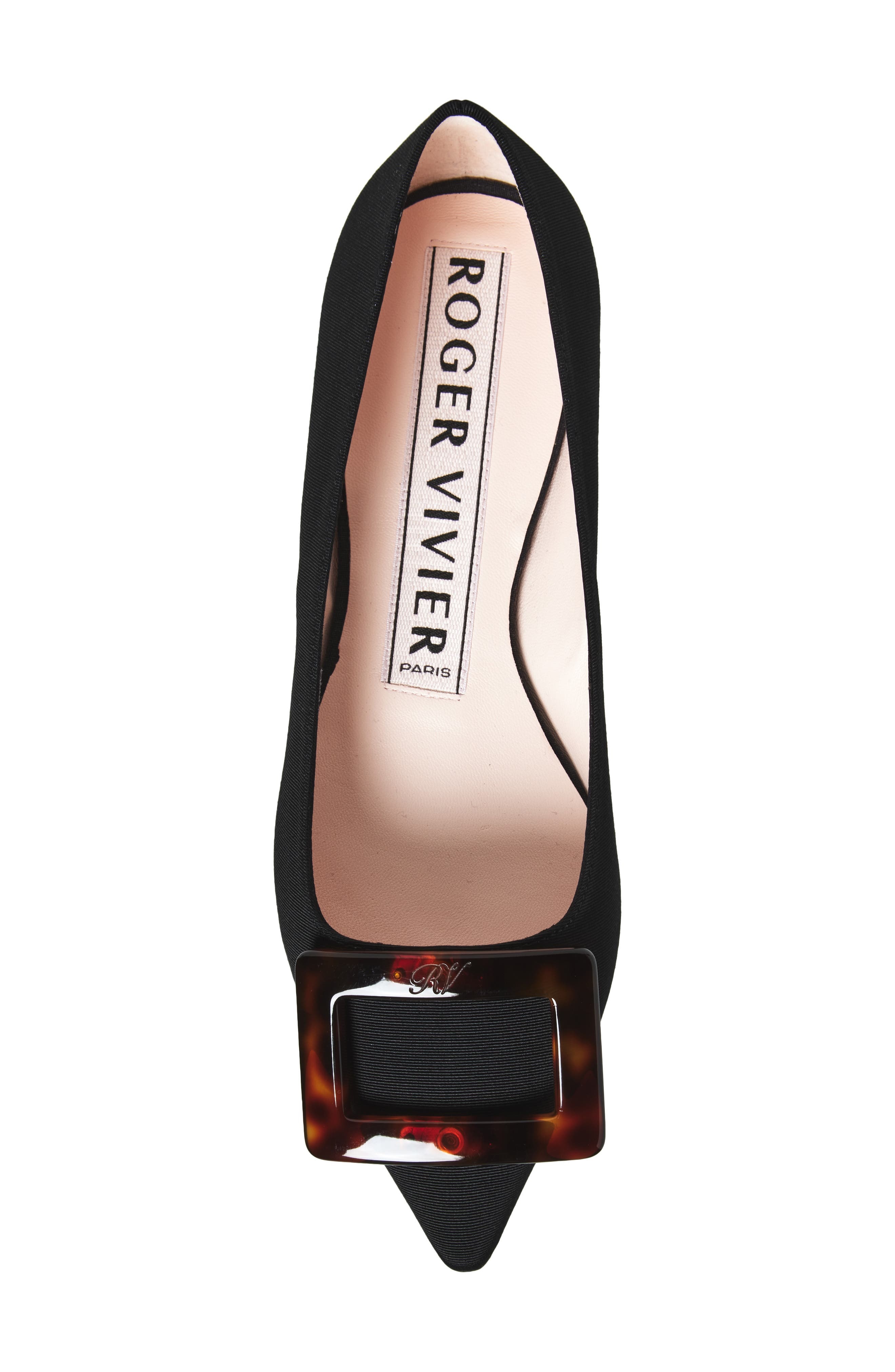 Roger Vivier Gommettine Pointed Toe Flat in Nero at Nordstrom - 5