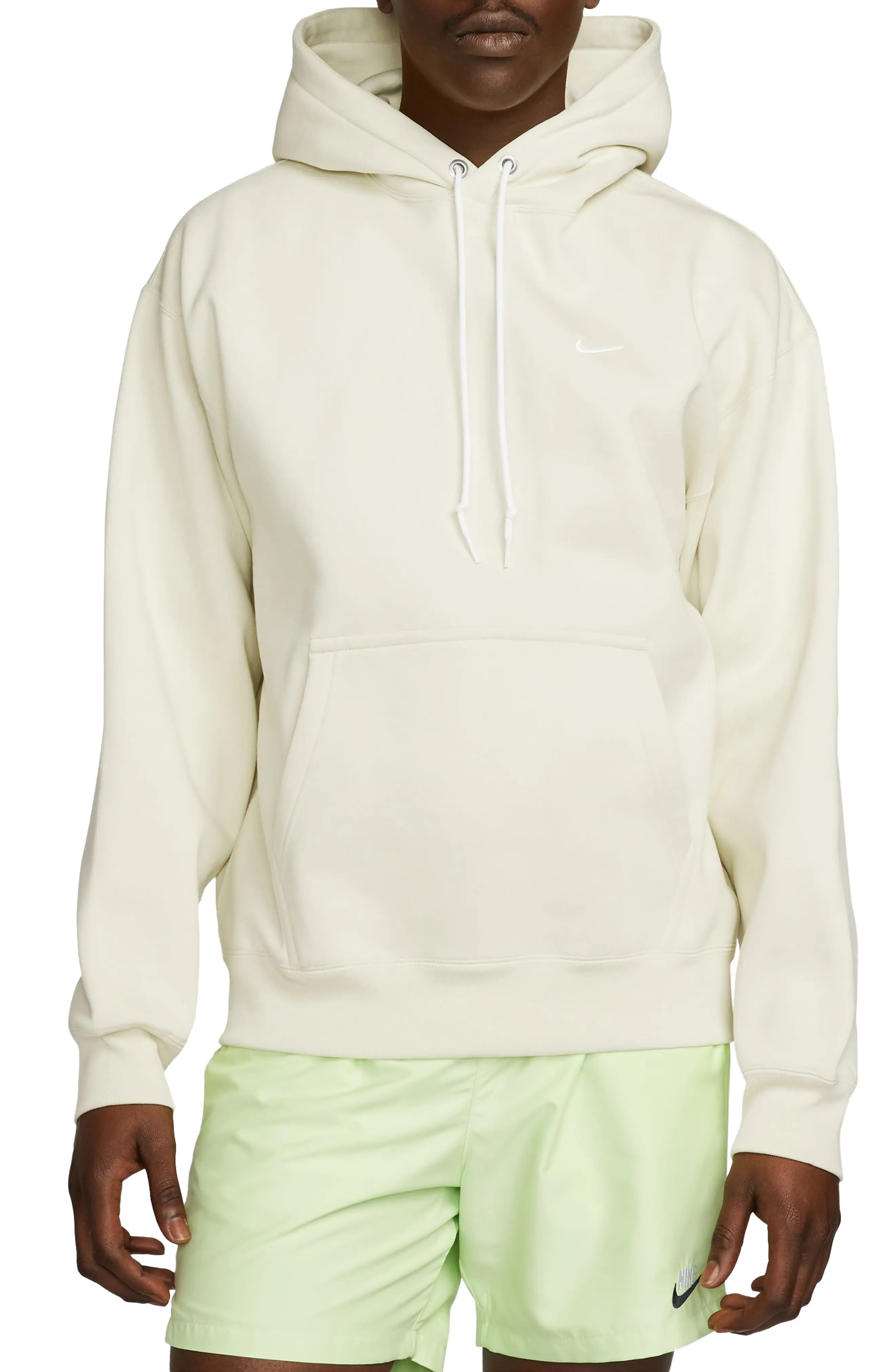 Solo Swoosh Fleece Hoodie in Sail/White - 1