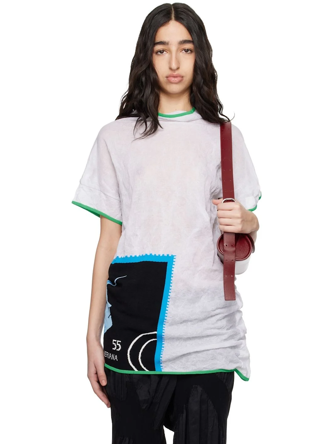 White Promina Knit T-shirt - 1