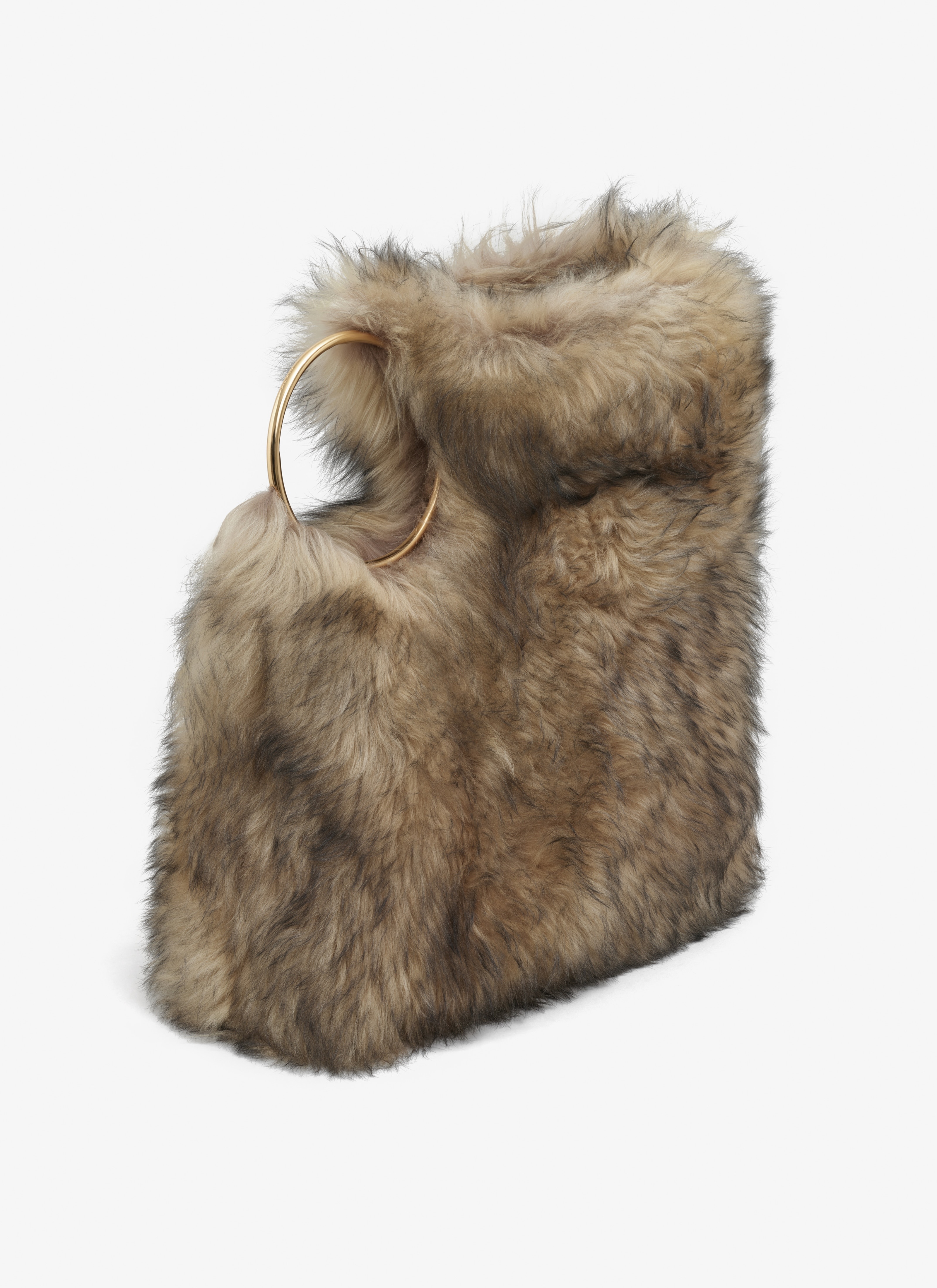 RING XL TOTE BAG IN SHEARLING - 3