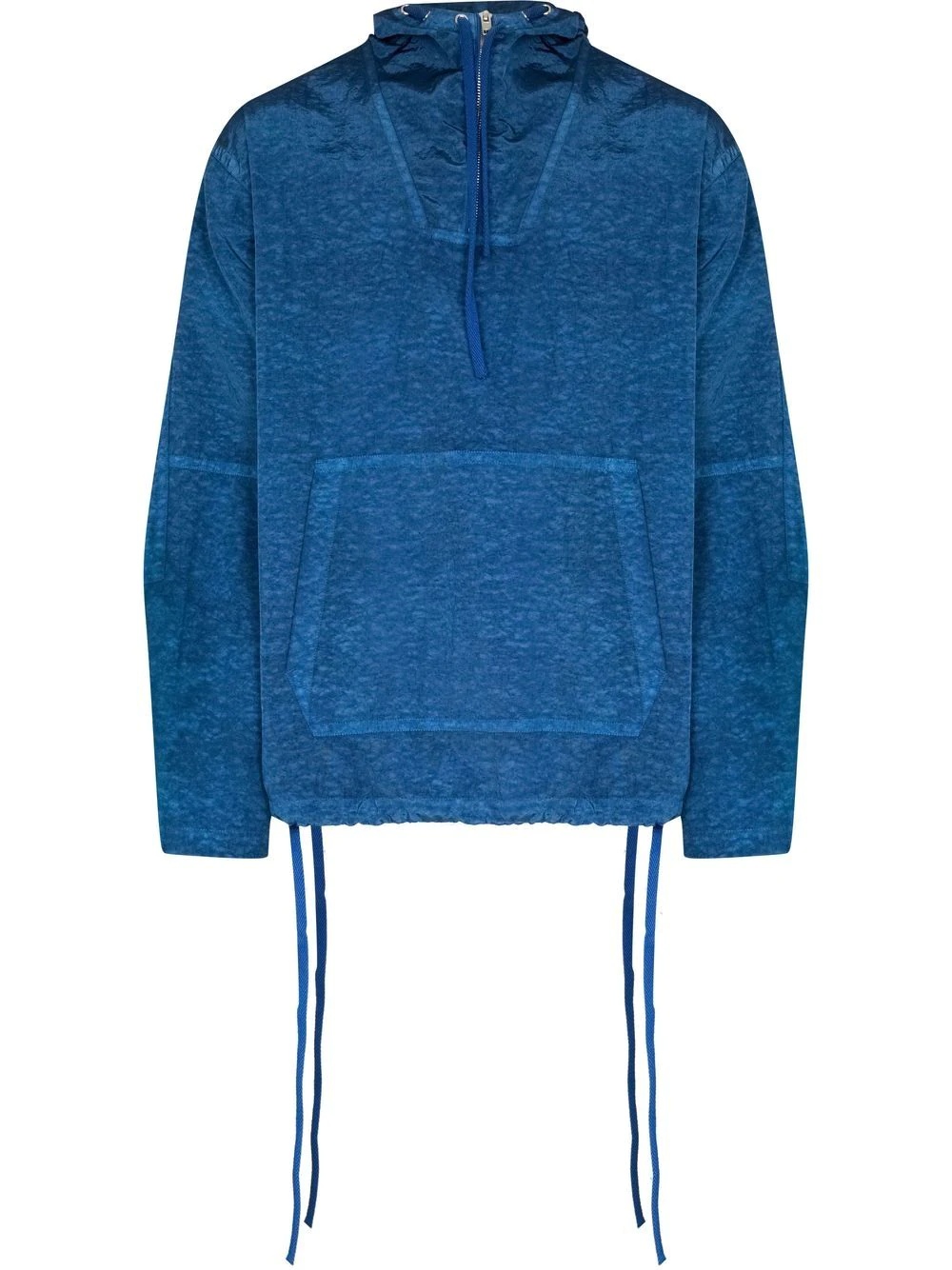 embroidered logo hooded pullover - 1