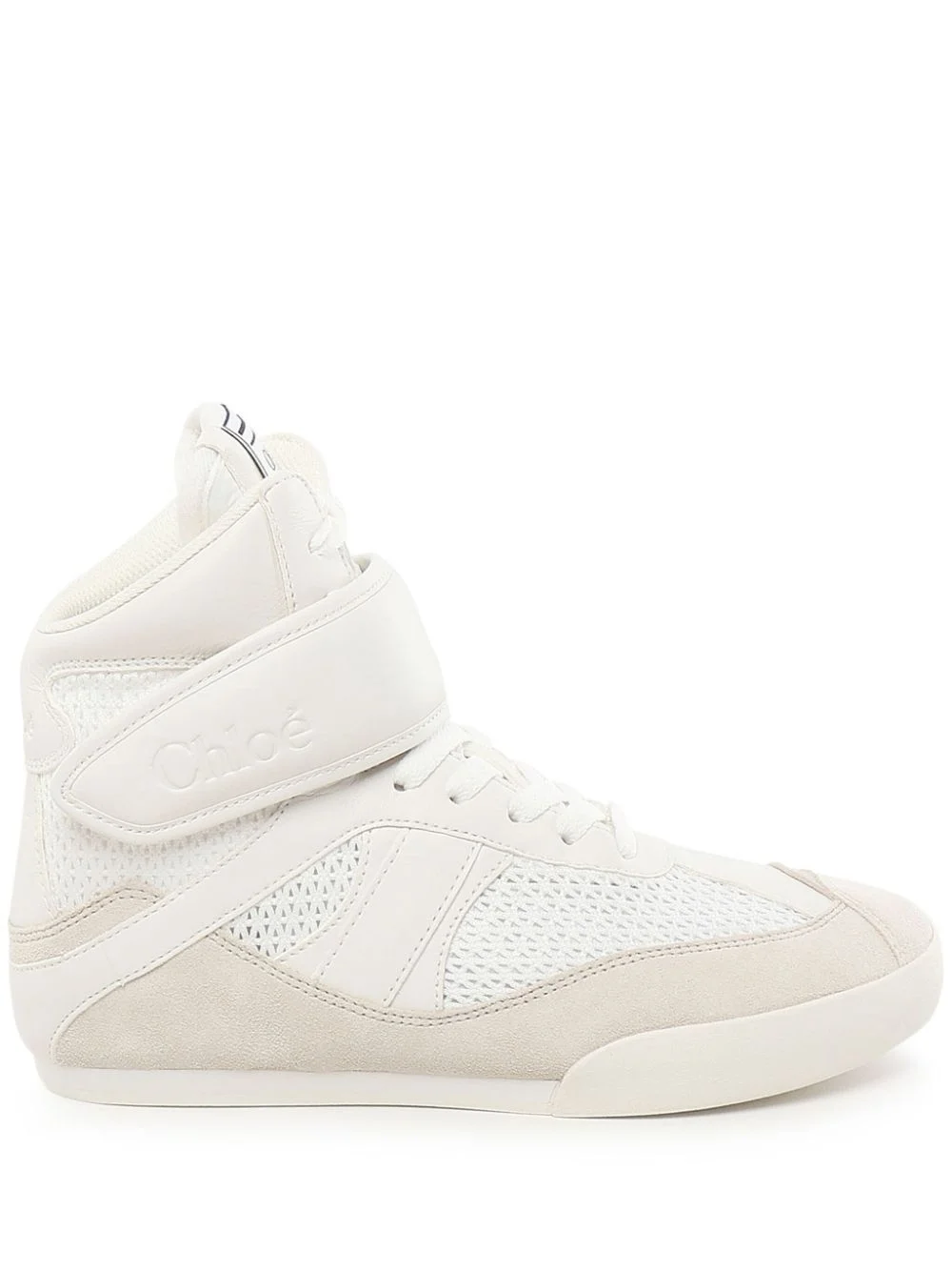 Chloé Women Mesh And Suede Kick High-Top Sneakers - 1