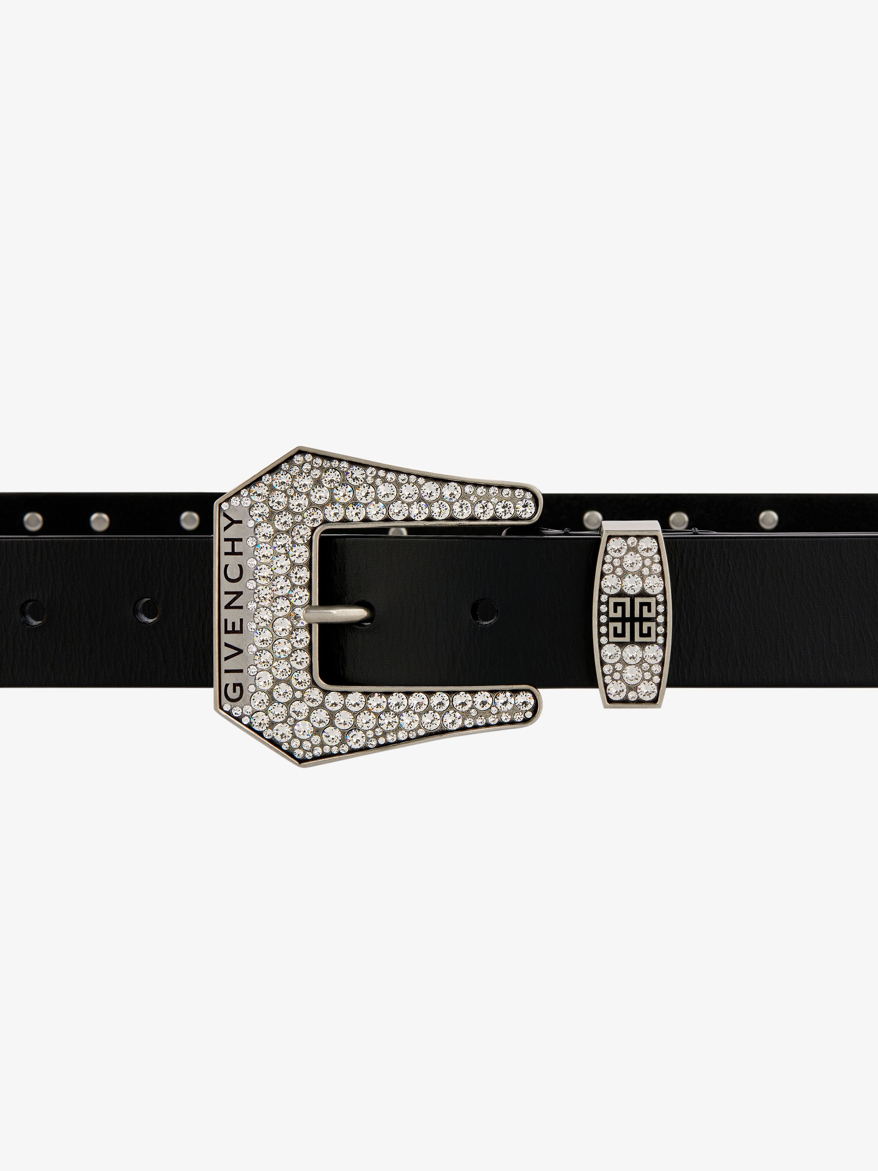 COWBOY BELT IN LEATHER WITH STRASS - 2