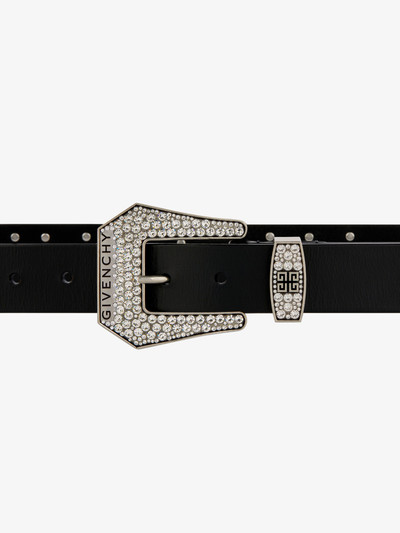 Givenchy COWBOY BELT IN LEATHER WITH STRASS outlook