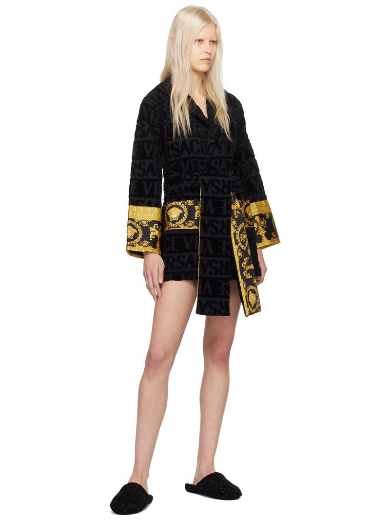 VERSACE Black Barocco Slippers outlook