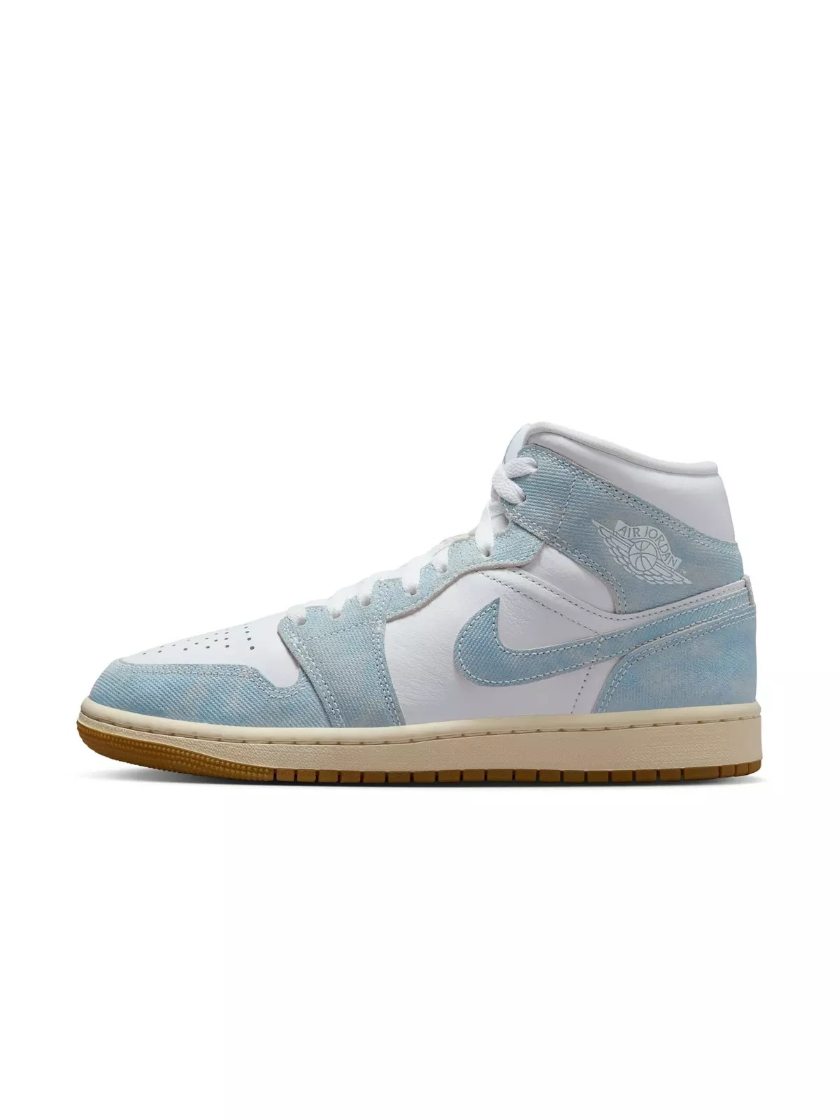 1 Mid SE "White/Worn Blue/Sail/Gum Light Brown" Women's Shoe - 3