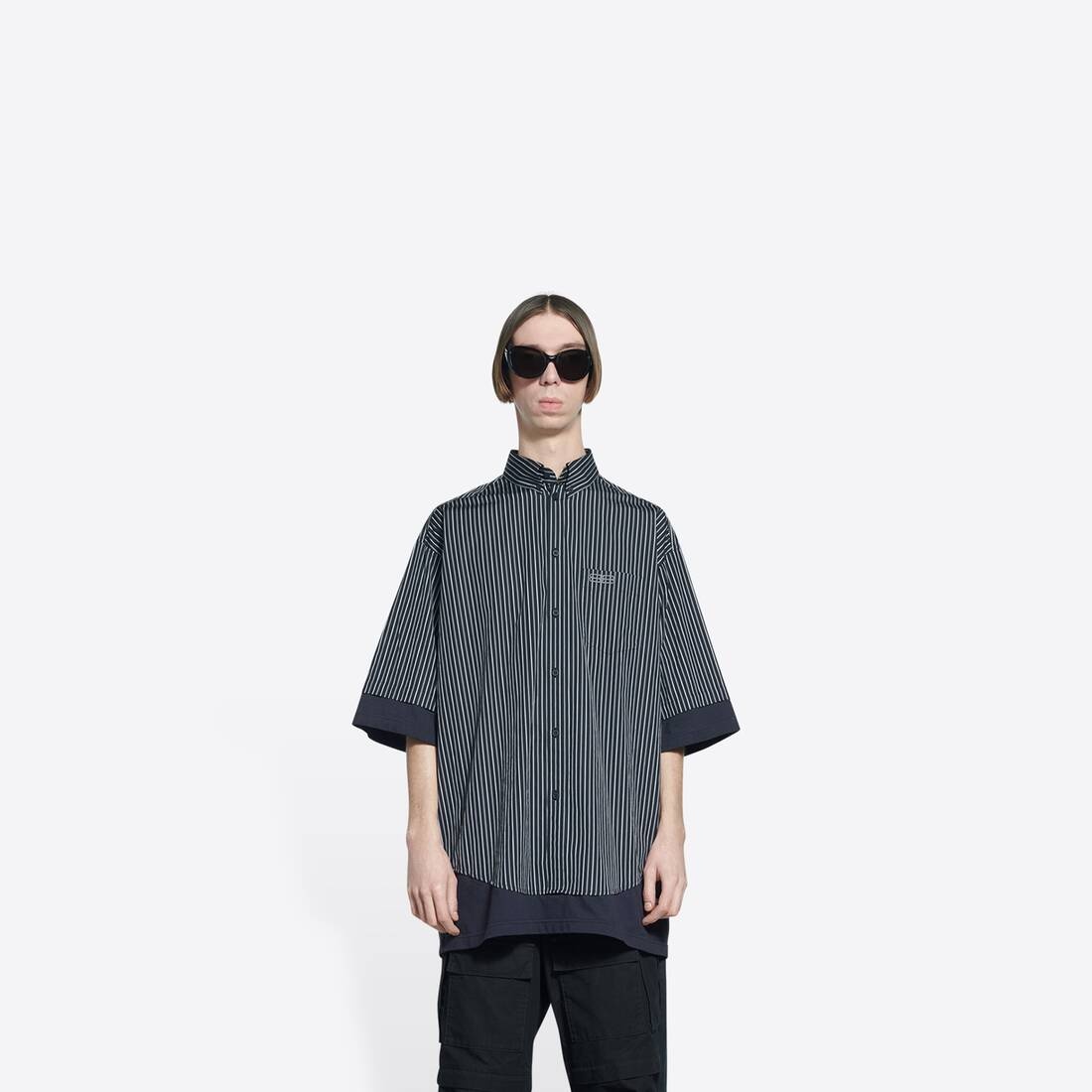 Men's Bb Icon Layered Shirt  in Black - 3