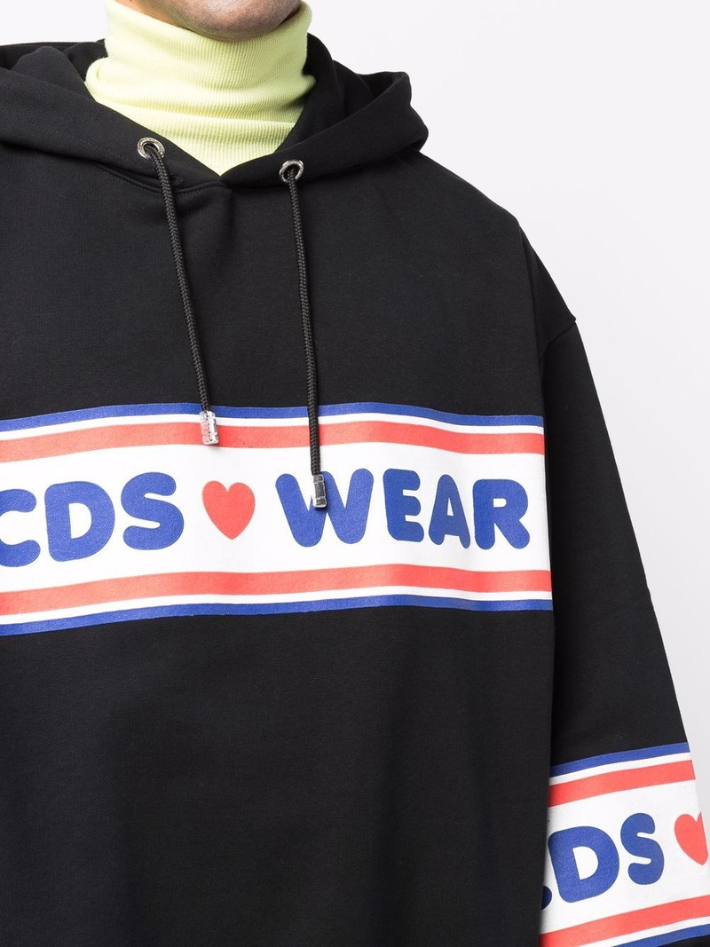 logo-print cotton hoodie 5