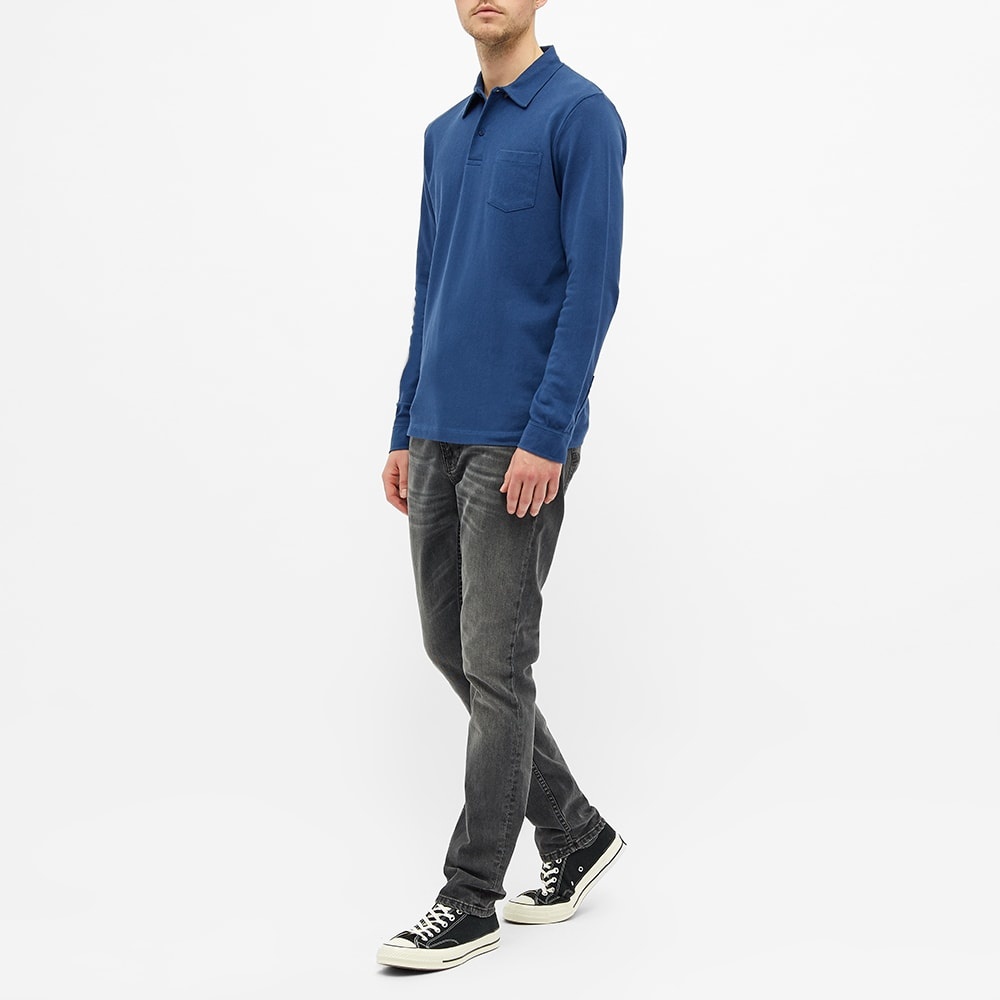 Sunspel Long Sleeve Riviera Polo - 5