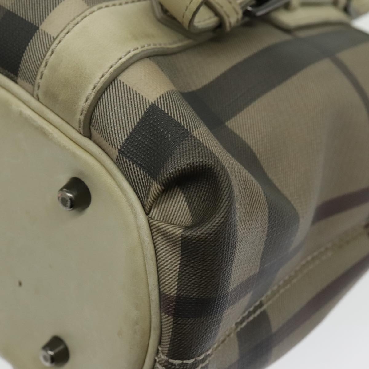 Burberry Nova Check Hand Bag Pvc Beige - 14