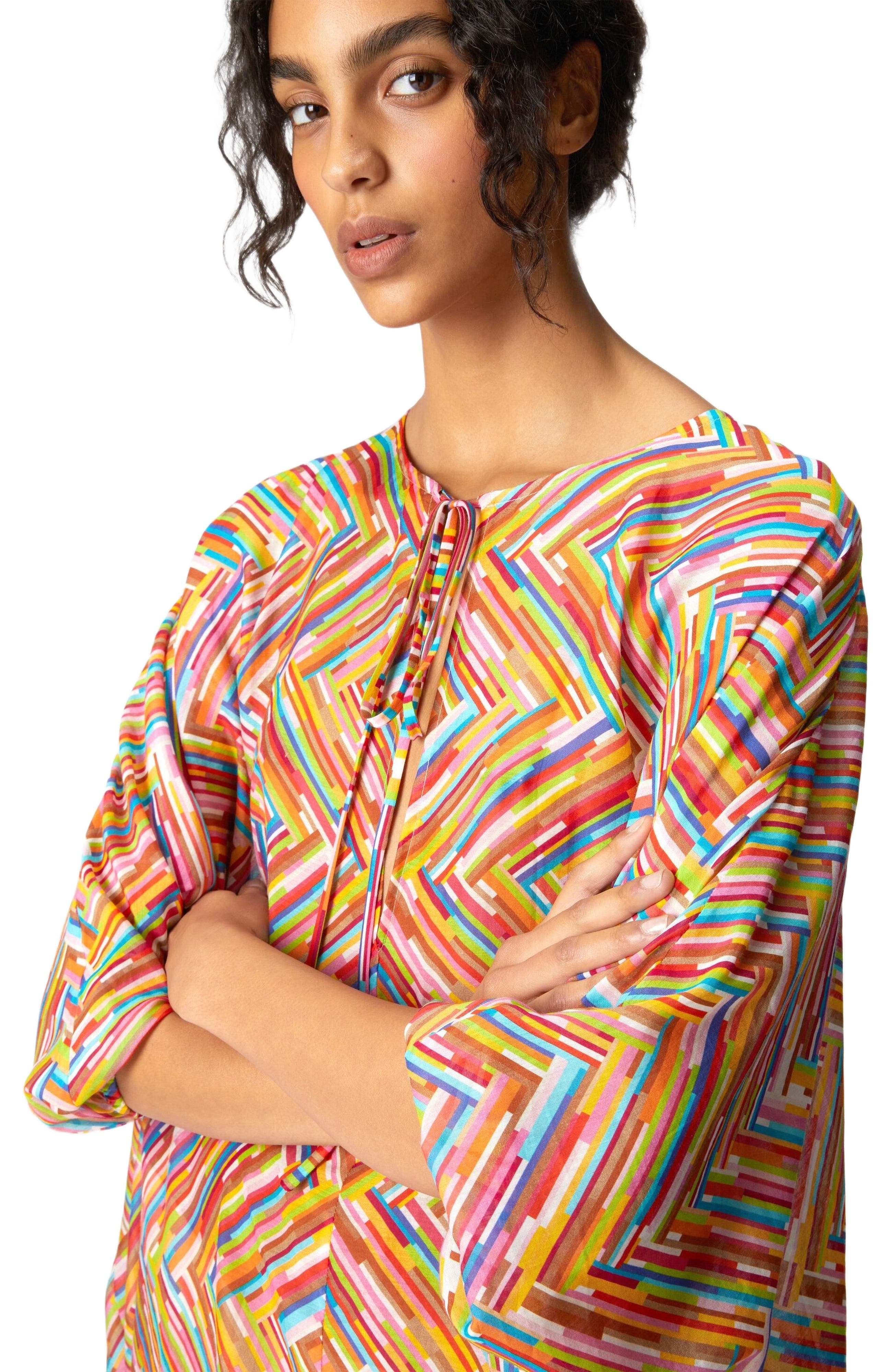 Missoni Long Kaftan In Printed Cotton And Silk Blend in Multicoloured 2 at Nordstrom - 4