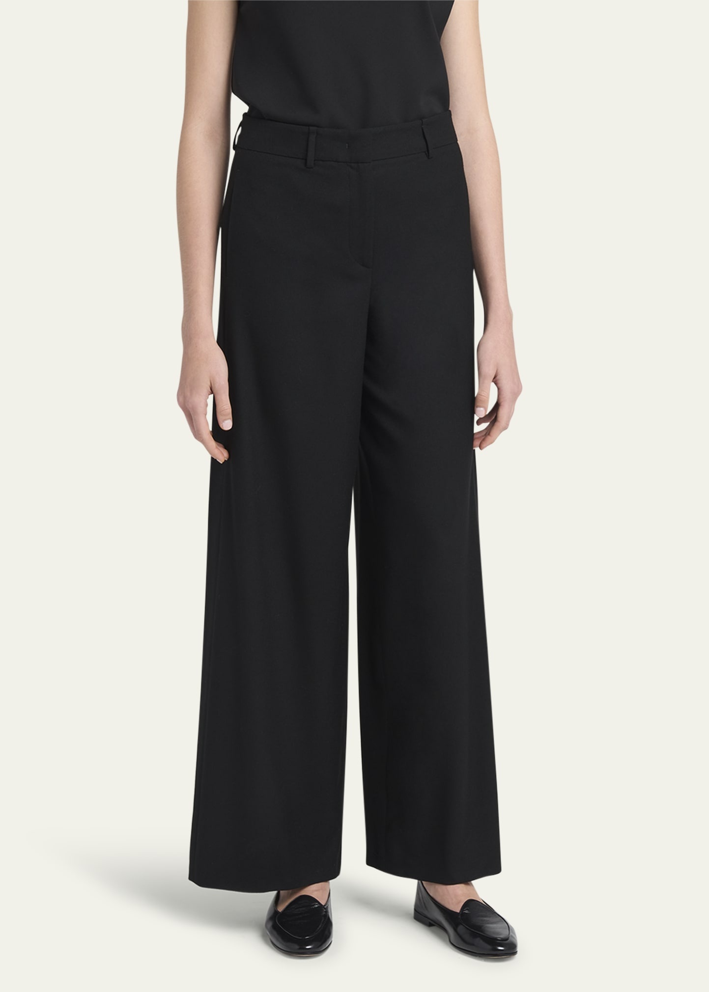 Fluid Wool Straight-Leg Trousers - 4
