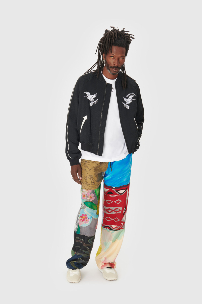 Regenerated Silk Scarves Fluid Pants 6