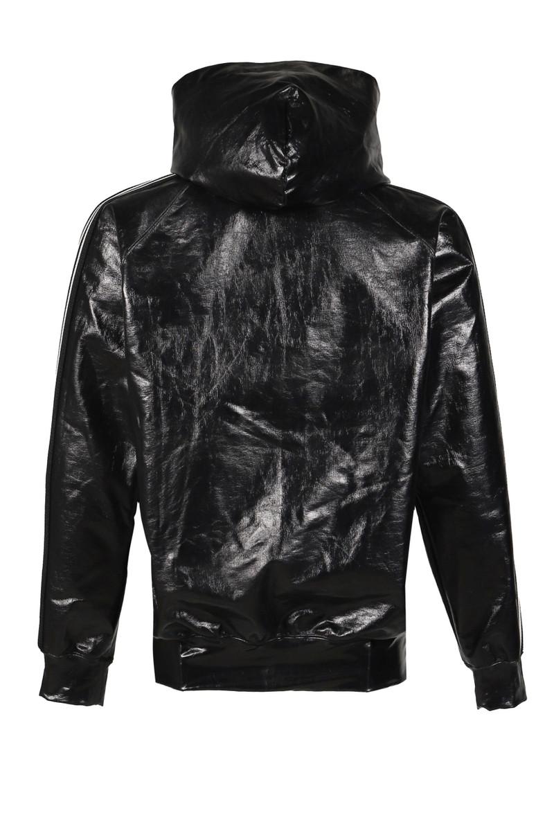 NEEDLES ZIPPED TRACK HOODY - COTTON JERSEY / COATING (EXCLUSIVE) / BLK outlook