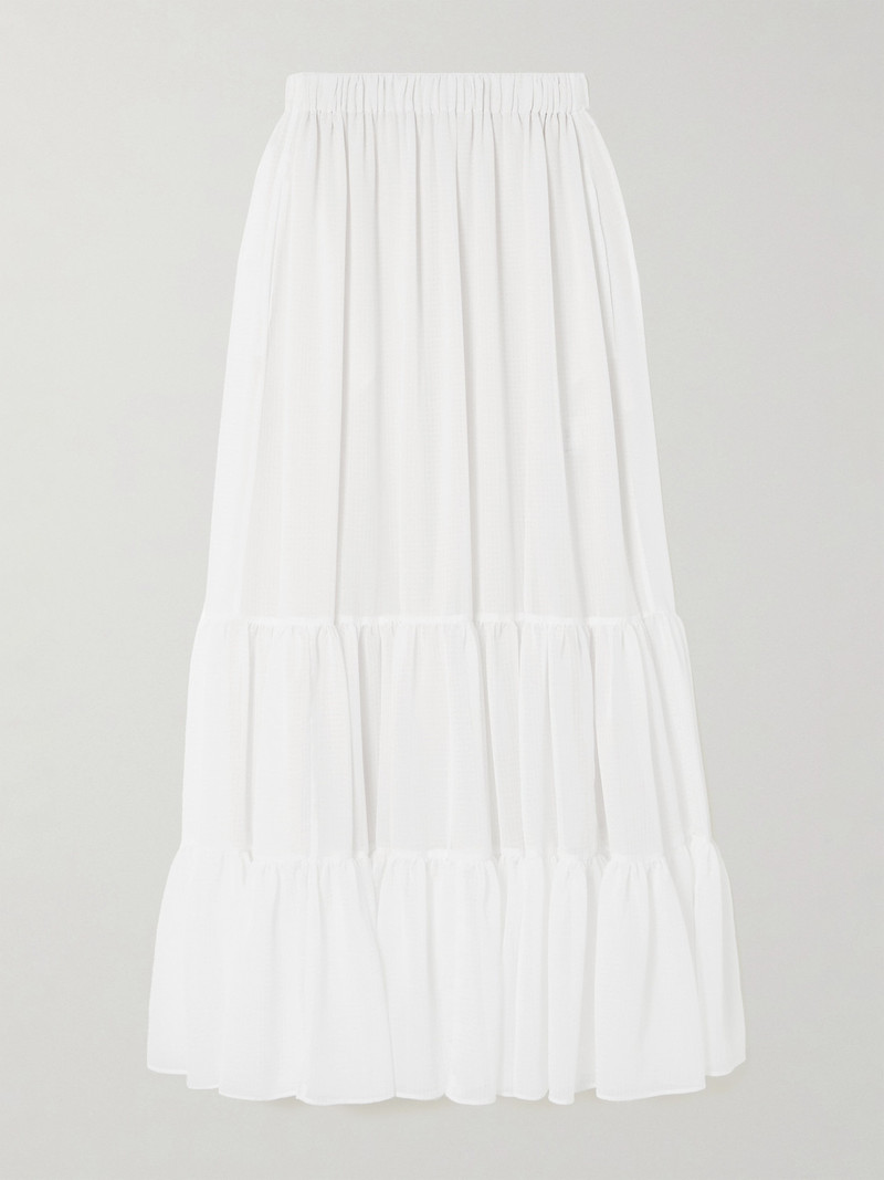 Tiered Jacquard Maxi Skirt 1