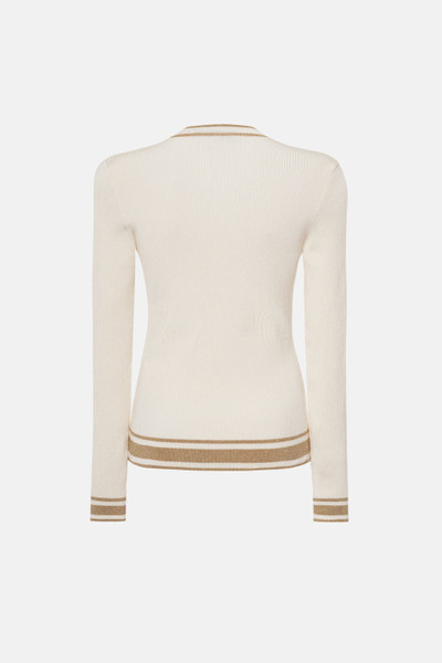Alessandra Rich RIBBED KNIT CARDIGAN WITH LUREX DETAILS outlook