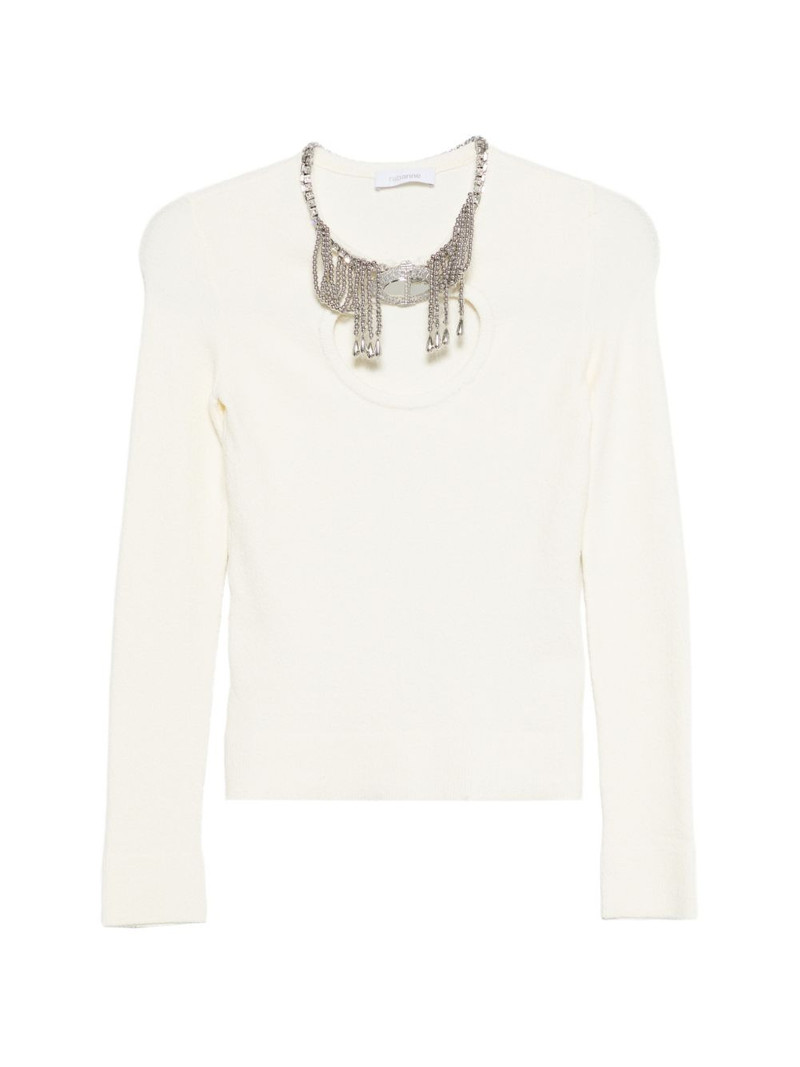 cutout long-sleeve blouse 1