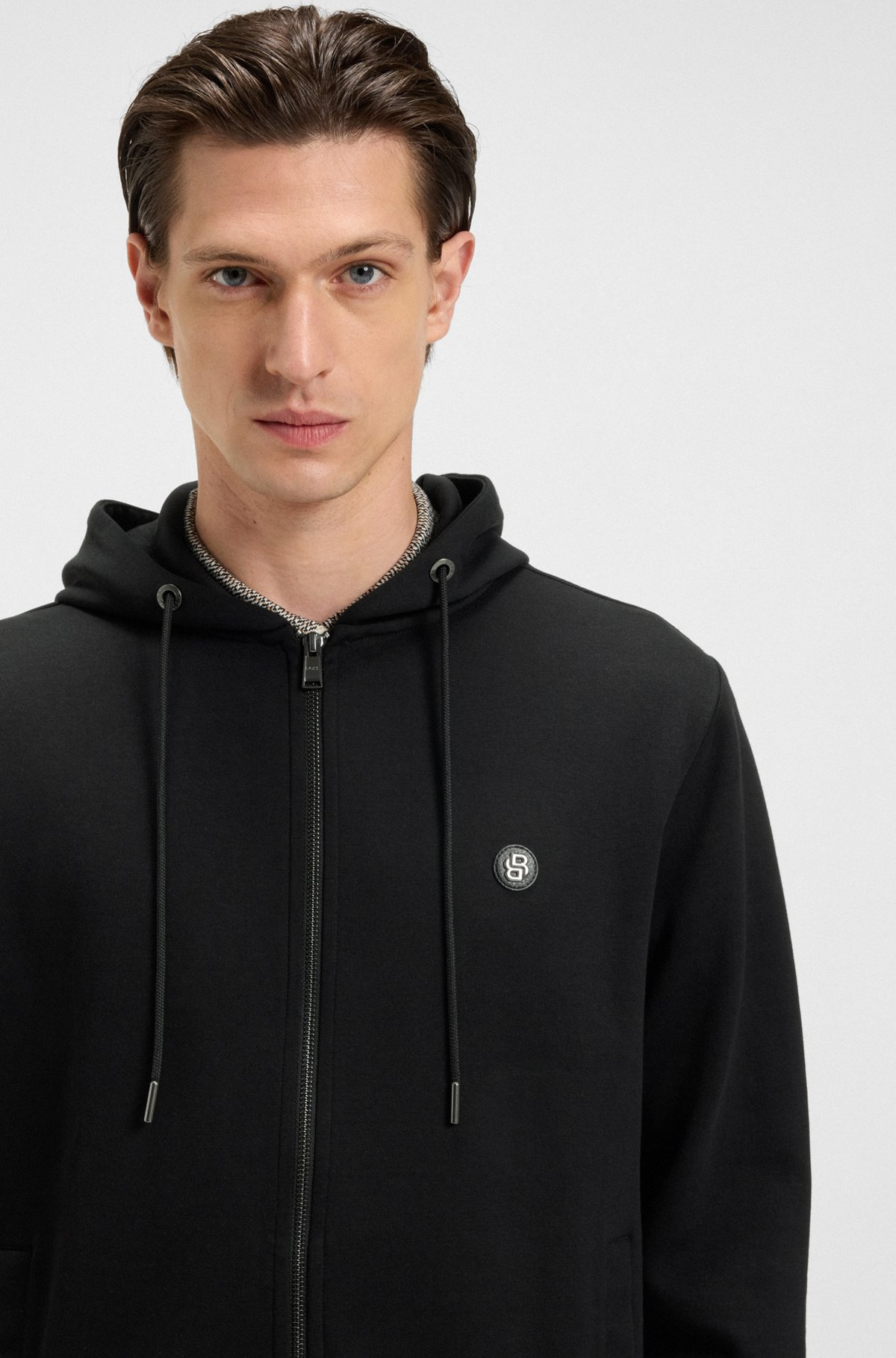 ZIP-UP HOODIE WITH DOUBLE B MONOGRAM - 3