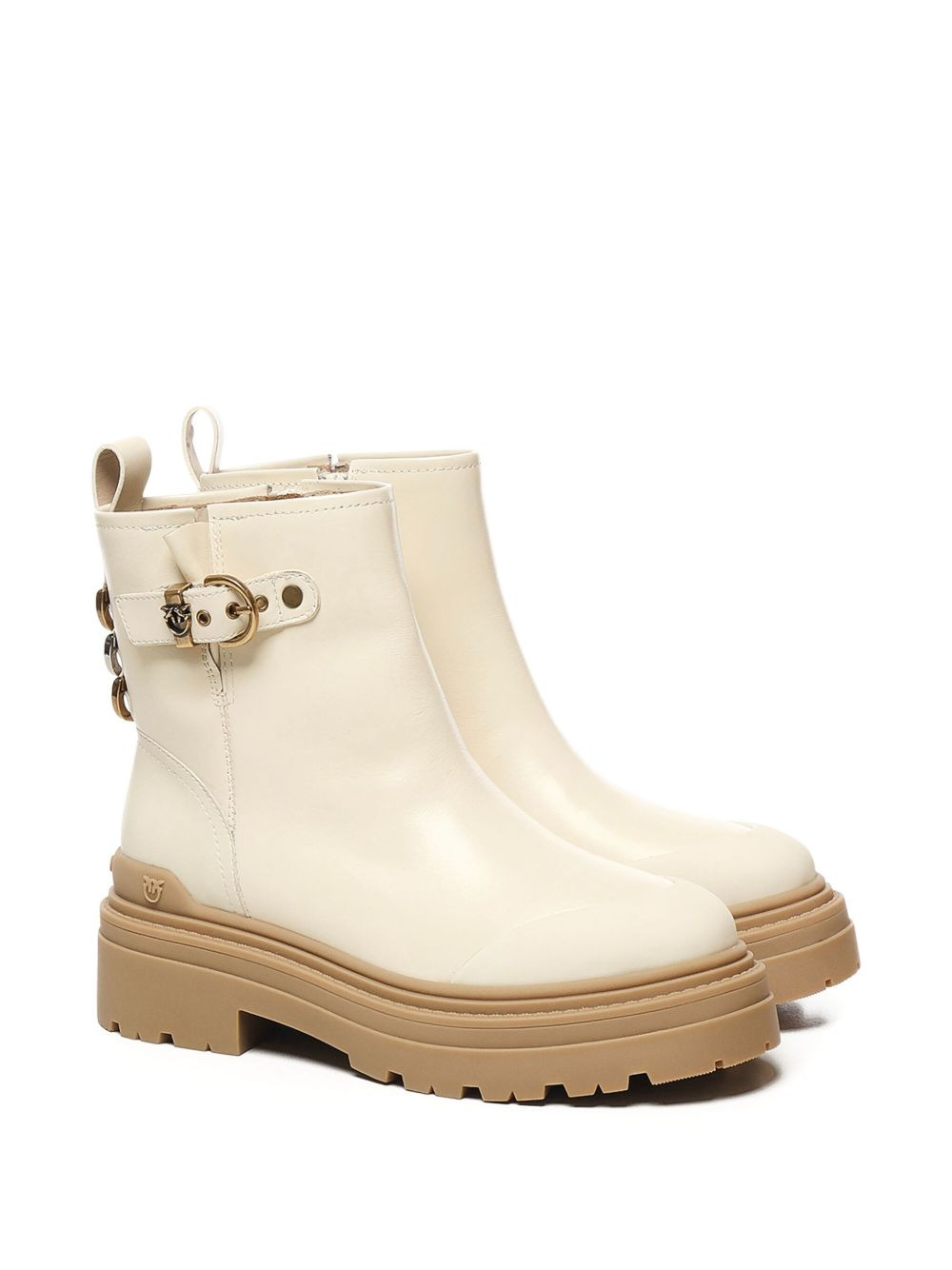 buckle-detail platform boots - 2