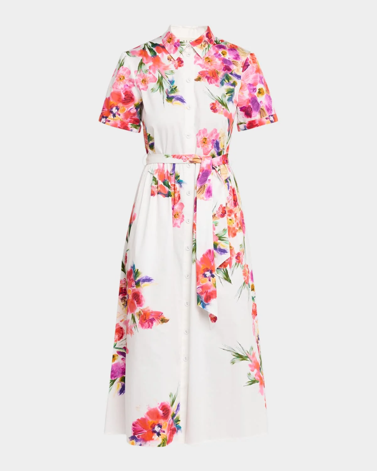 Vivienne Printed Short-Sleeve Shirtdress - 1