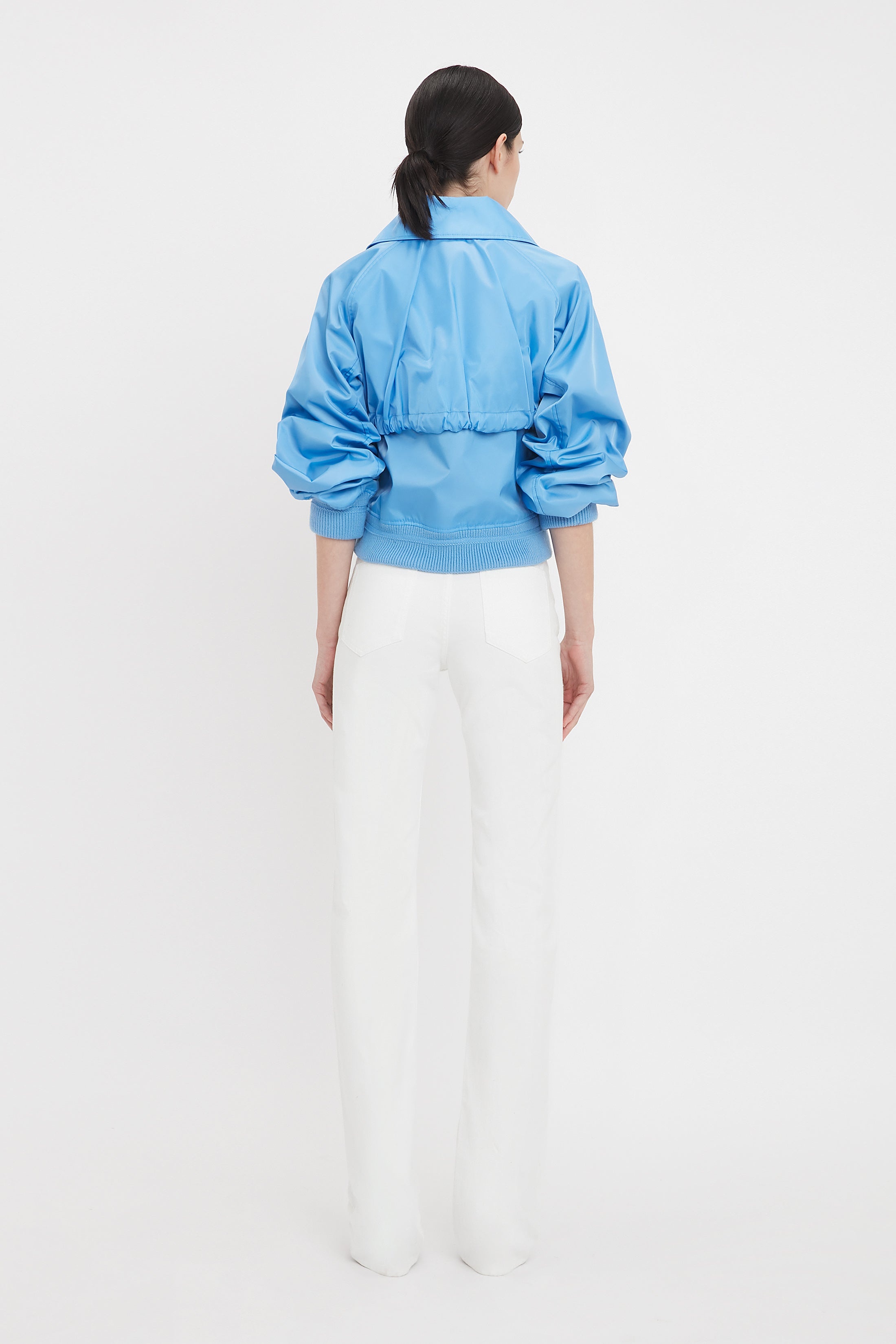 Harrington Bomber Jacket In Regatta Blue - 4