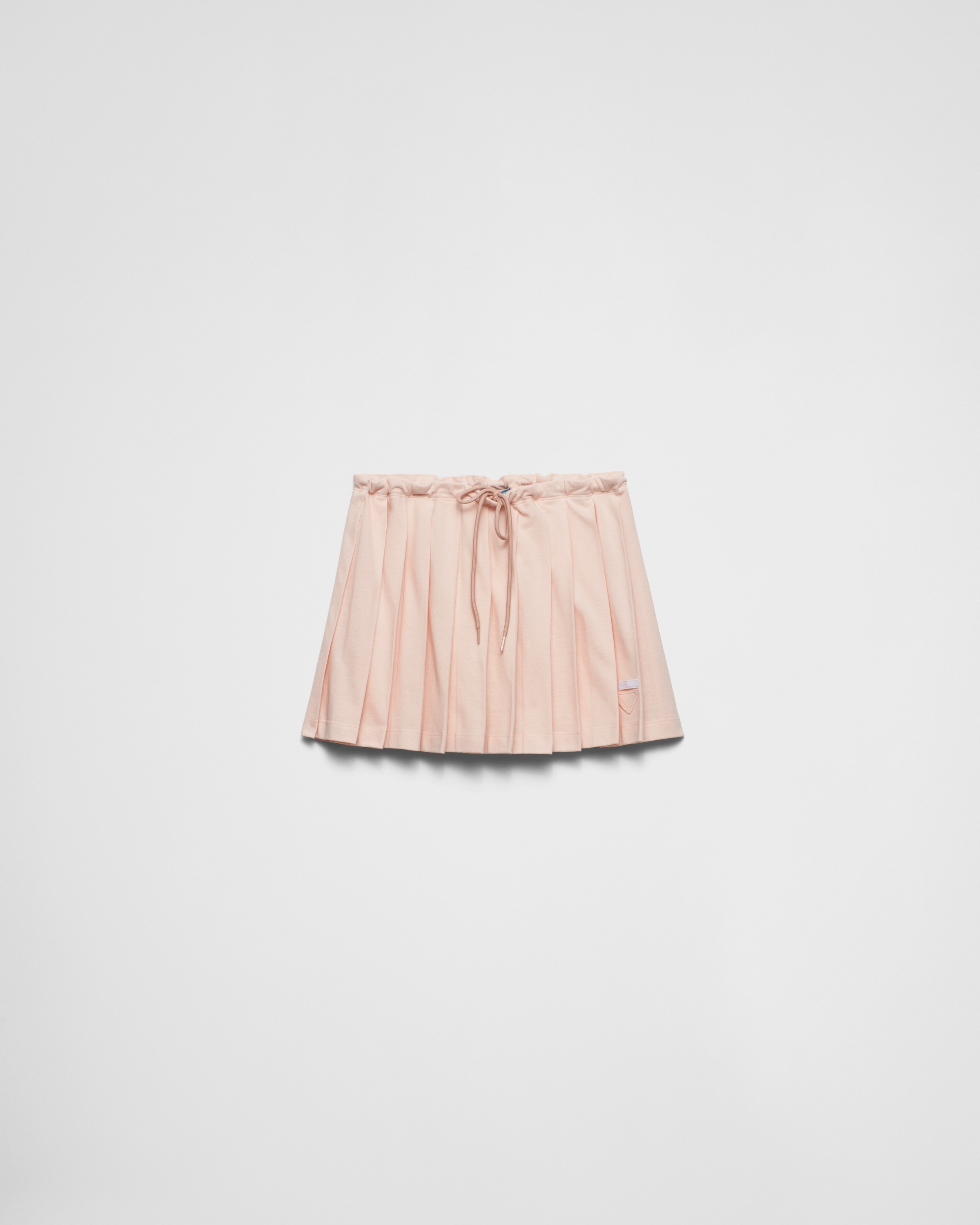 Pleated piqué miniskirt - 1