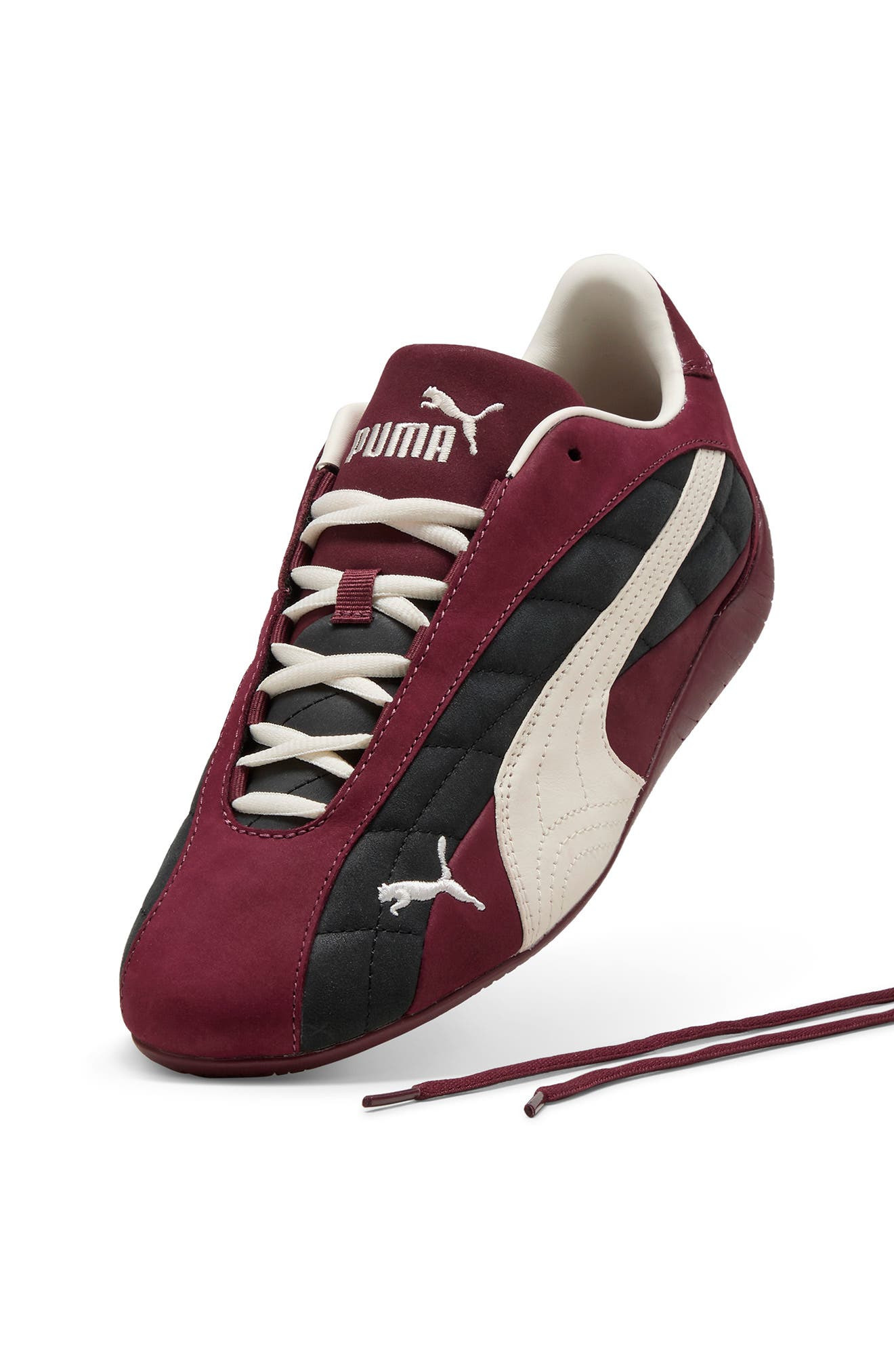 PUMA Speedcat Plus Quilted Sneaker in Ruby Shimmer/Warm White at Nordstrom - 6