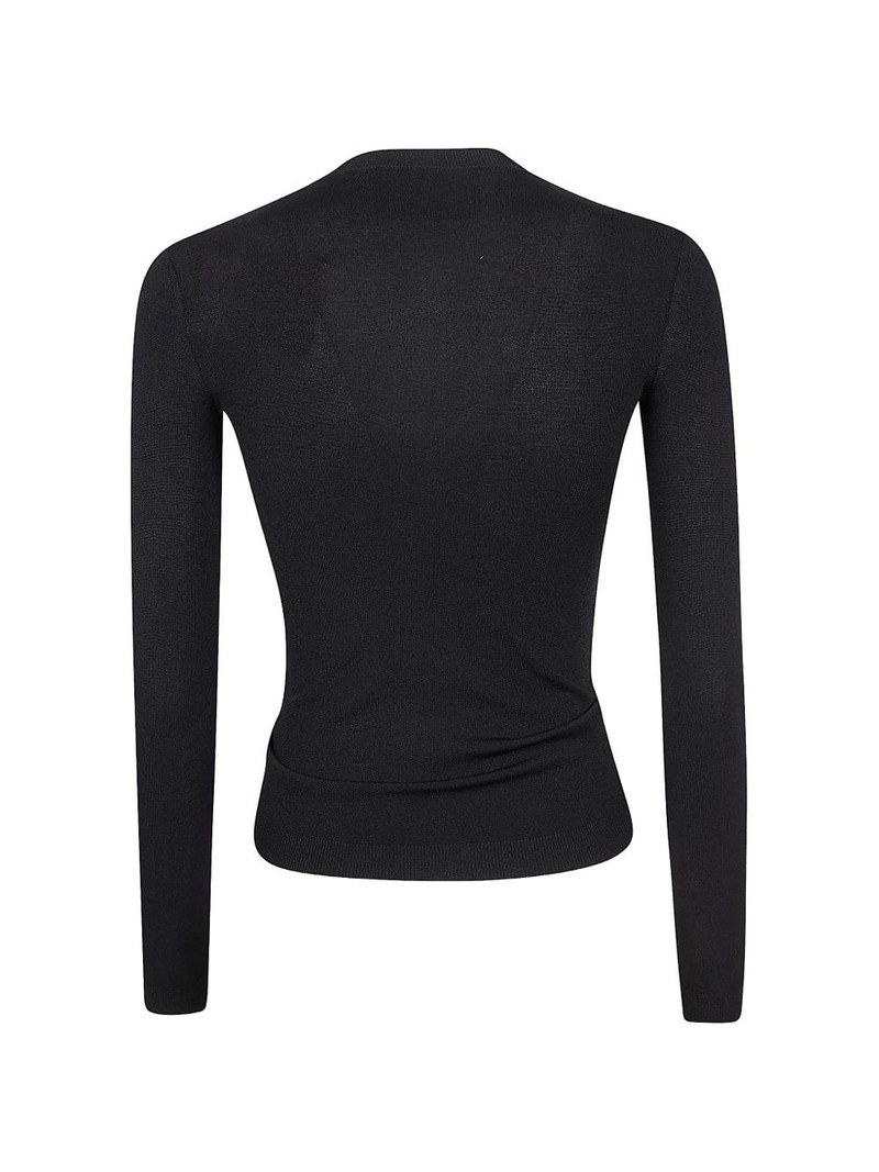 Valentino bow-detail gathered top outlook