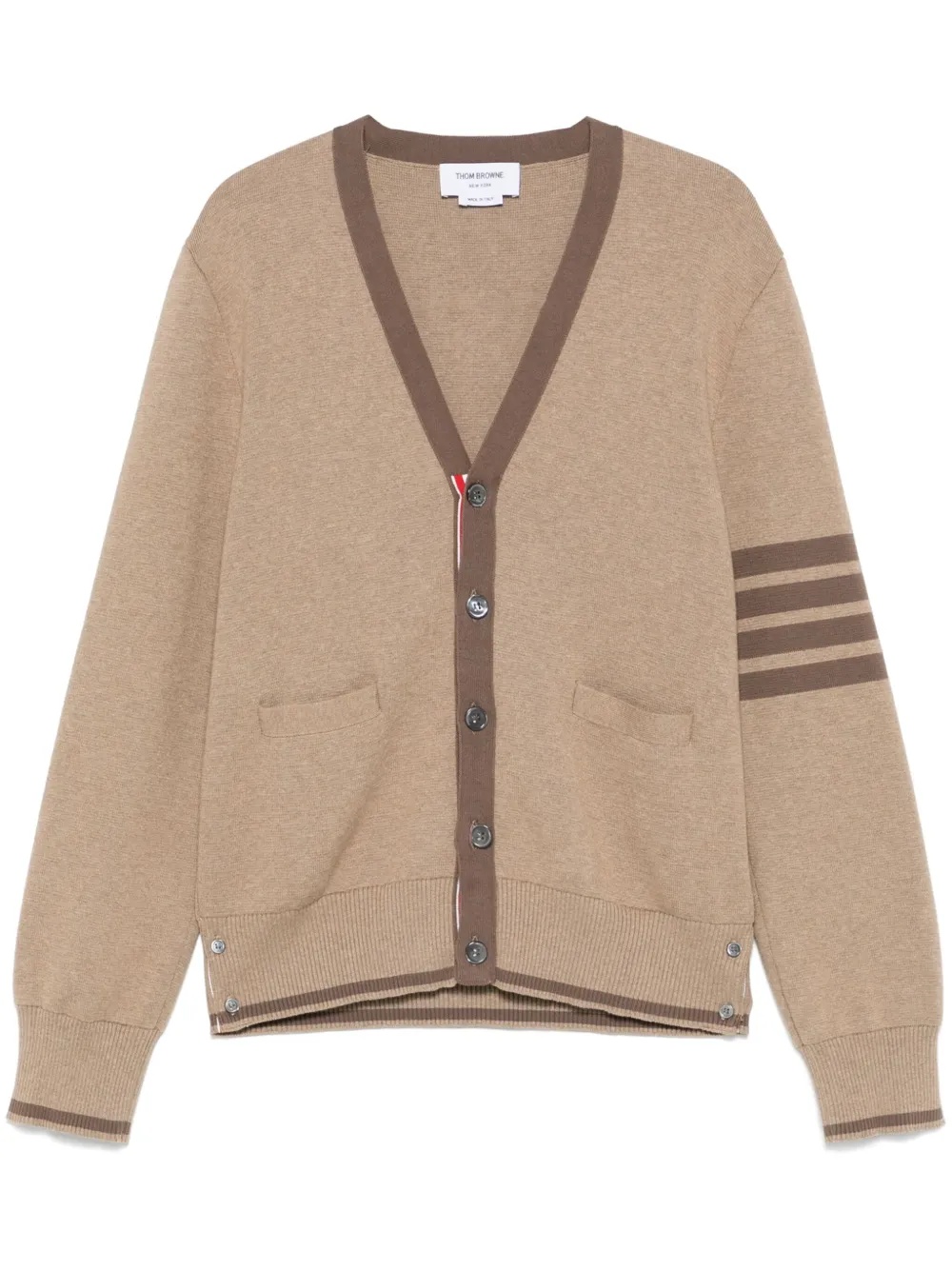 THOM BROWNE - Men Milano Stitch V Neck Knitwear - 5