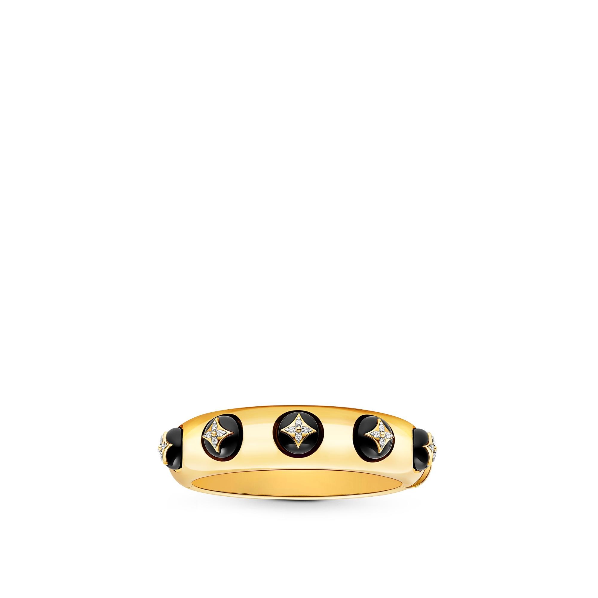 B Blossom Cuff, Yellow Gold, White Gold, Onyx And Diamonds - 4