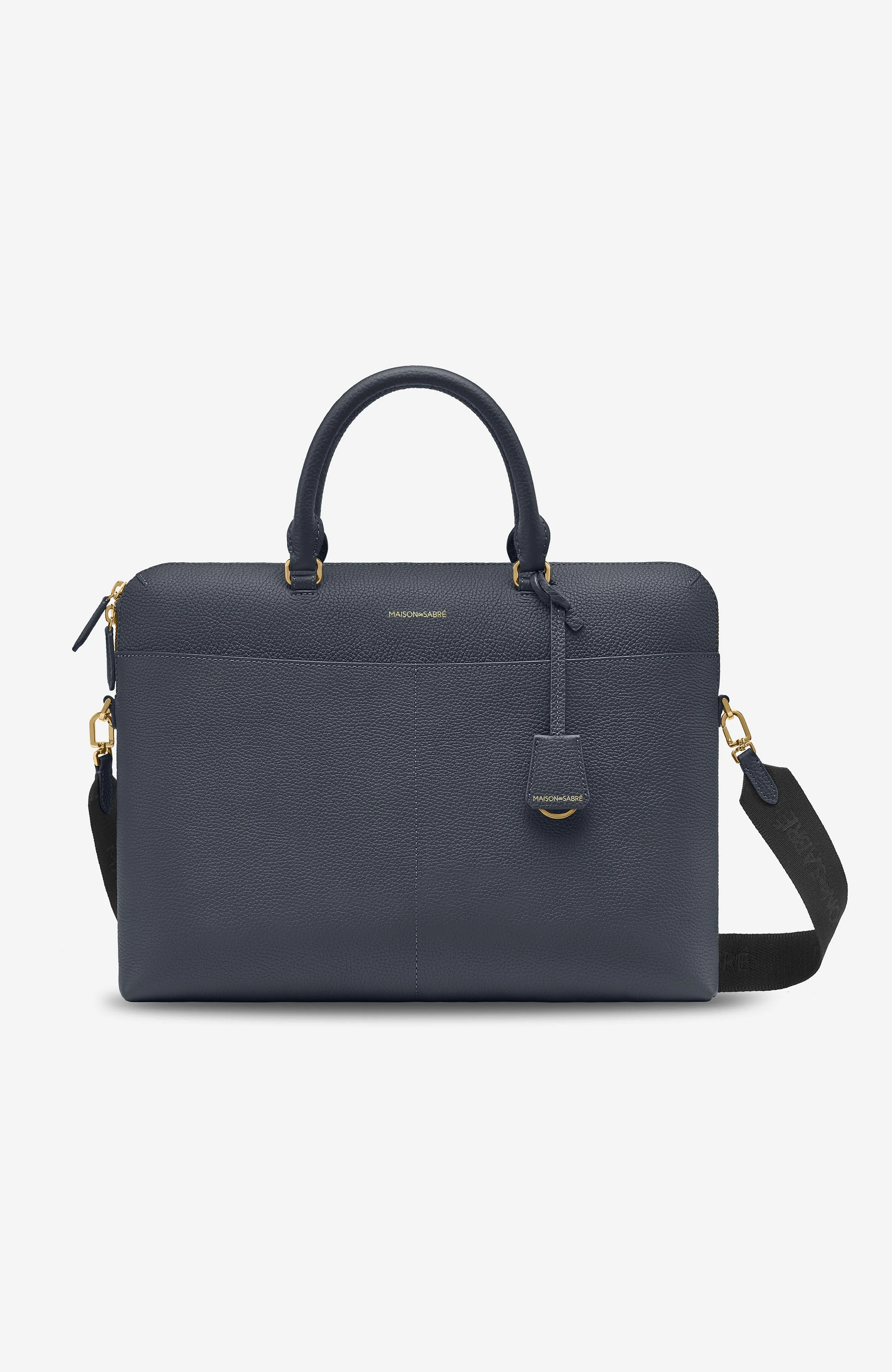 MAISON de SABRÉ Leather Laptop Bag in Graphite Grey at Nordstrom - 1