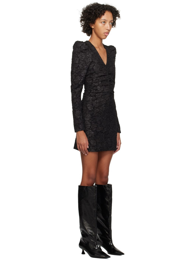 Black Jacquard Minidress 2