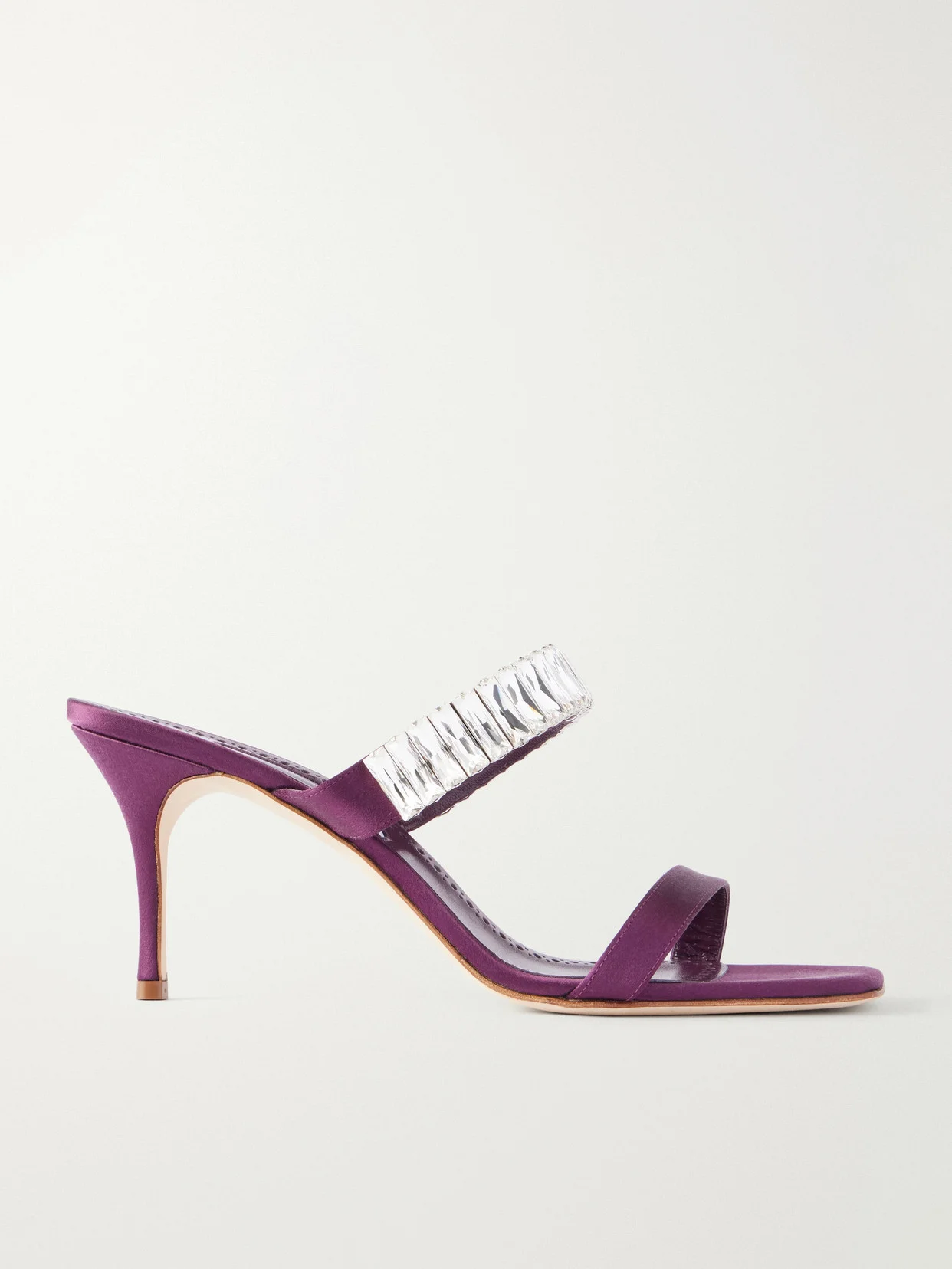 Sakobay 70 Crystal-embellished Satin Sandals - 1