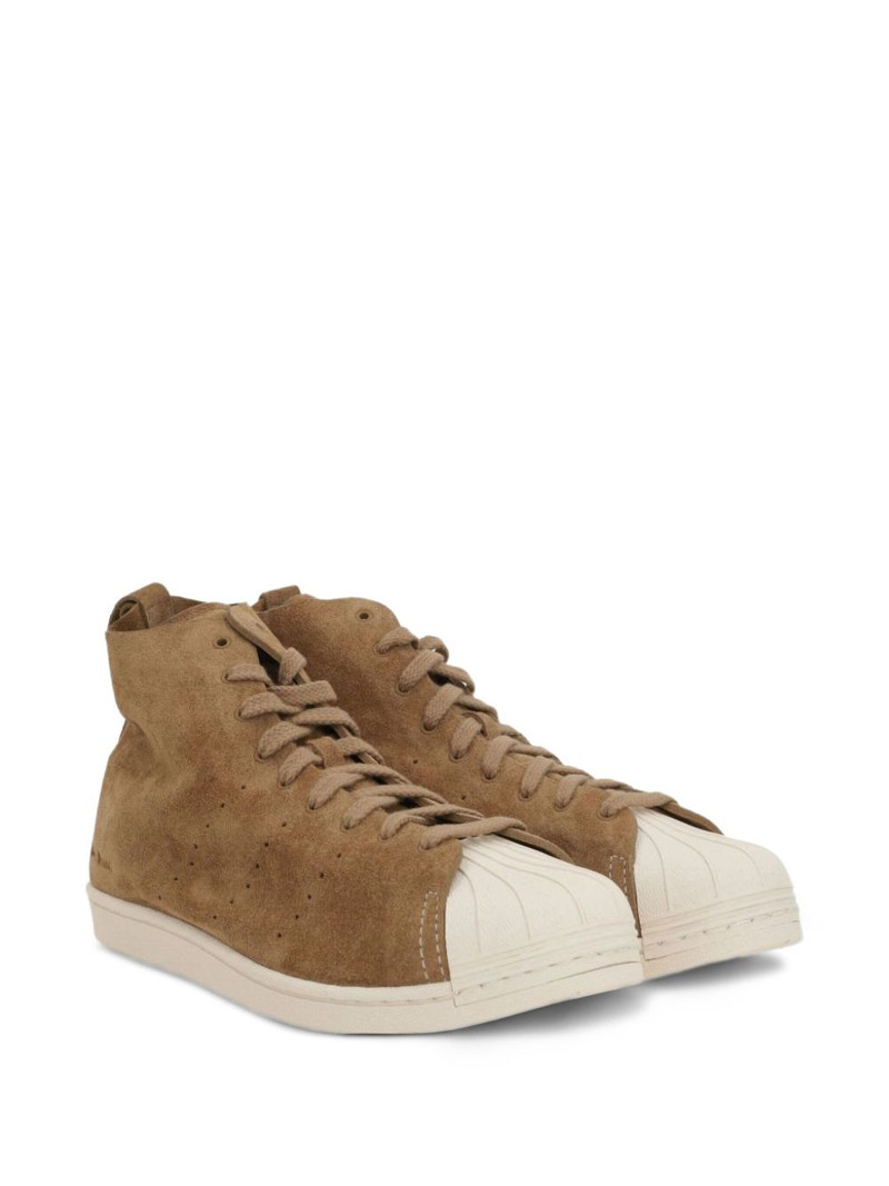 adidas perforated suede shell-toe trainers outlook