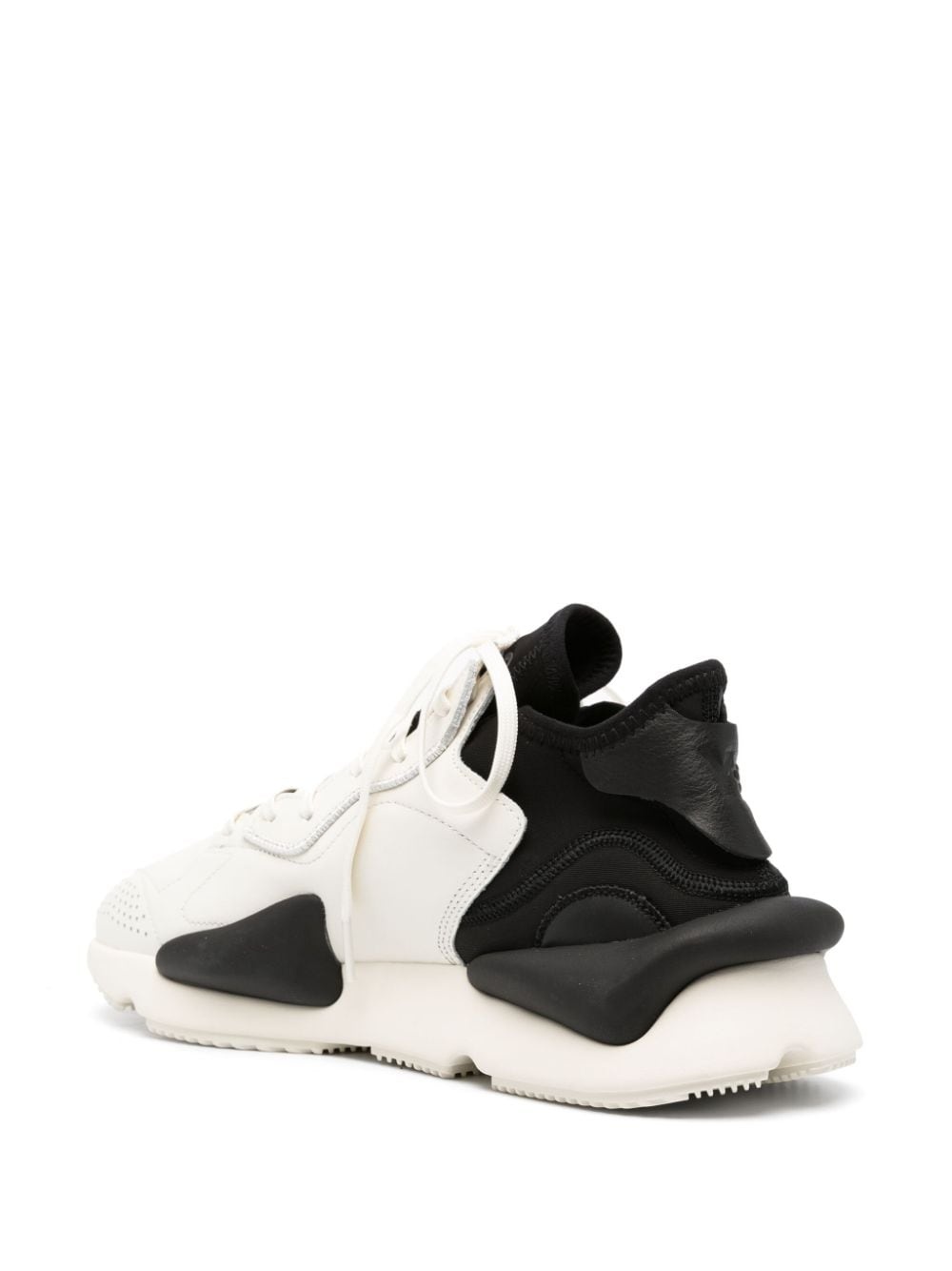 leather lace-up sneakers - 3