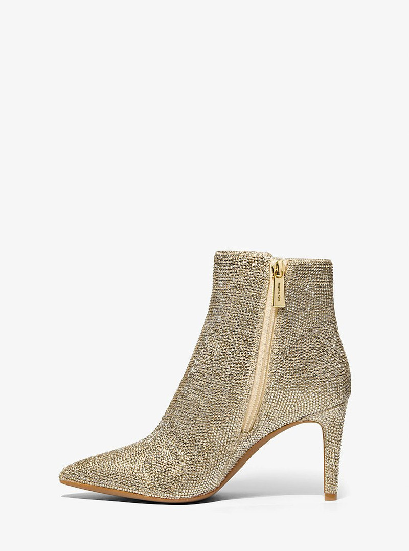 Dorothy Embellished Glitter Chain-Mesh Ankle Boot 3