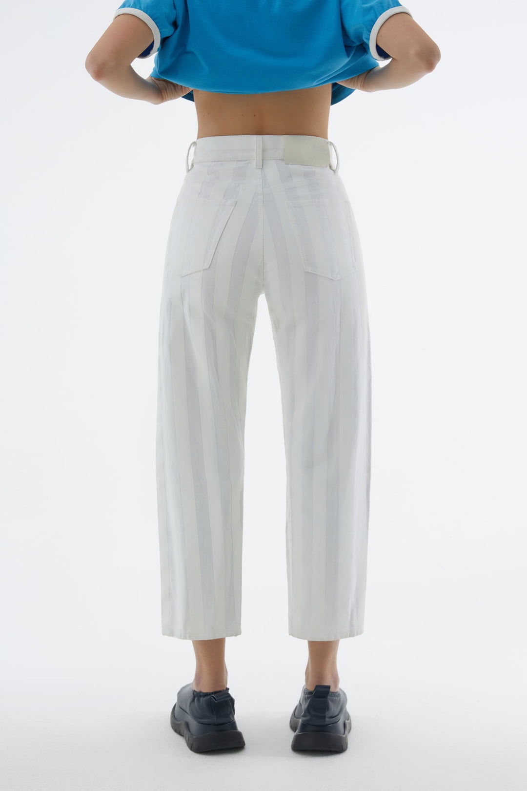 WHITE STRIPED PANTS - 4