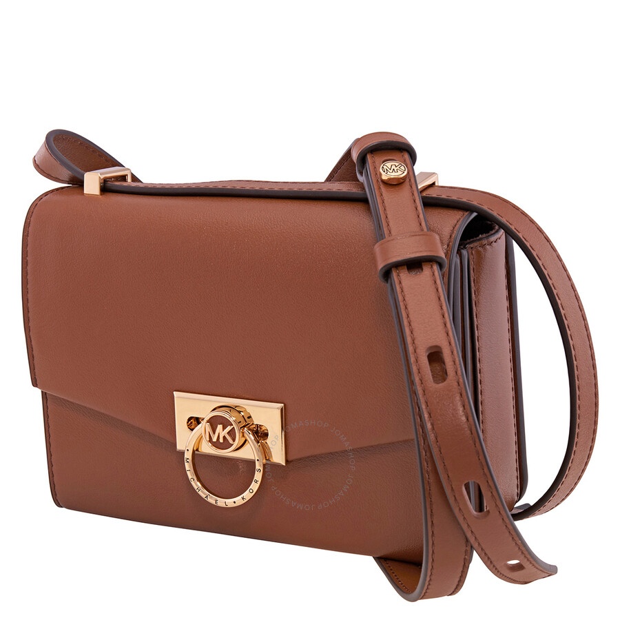 Michael Kors - Michael Kors Hendrix Extra-small Leather Crossbody Bag - Brown - 7