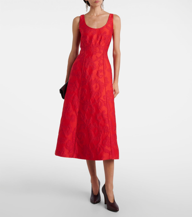 EMILIA WICKSTEAD Labrina jacquard bouclé midi dress outlook